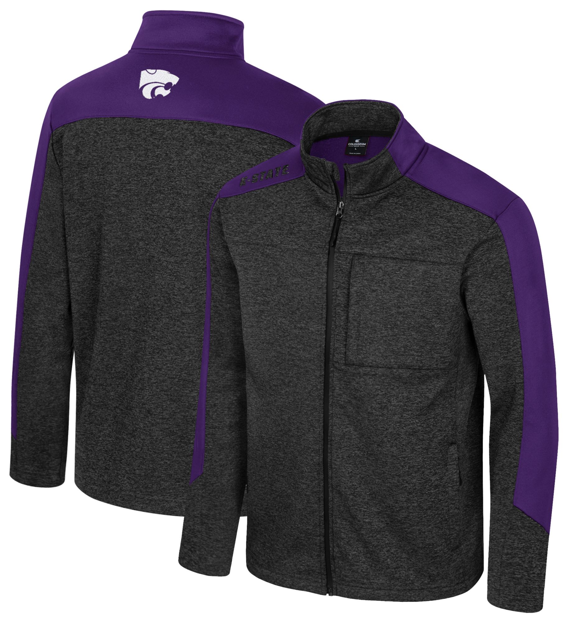 Colosseum Men's Kansas State Wildcats Black Full-Zip New Dad Jacket product image