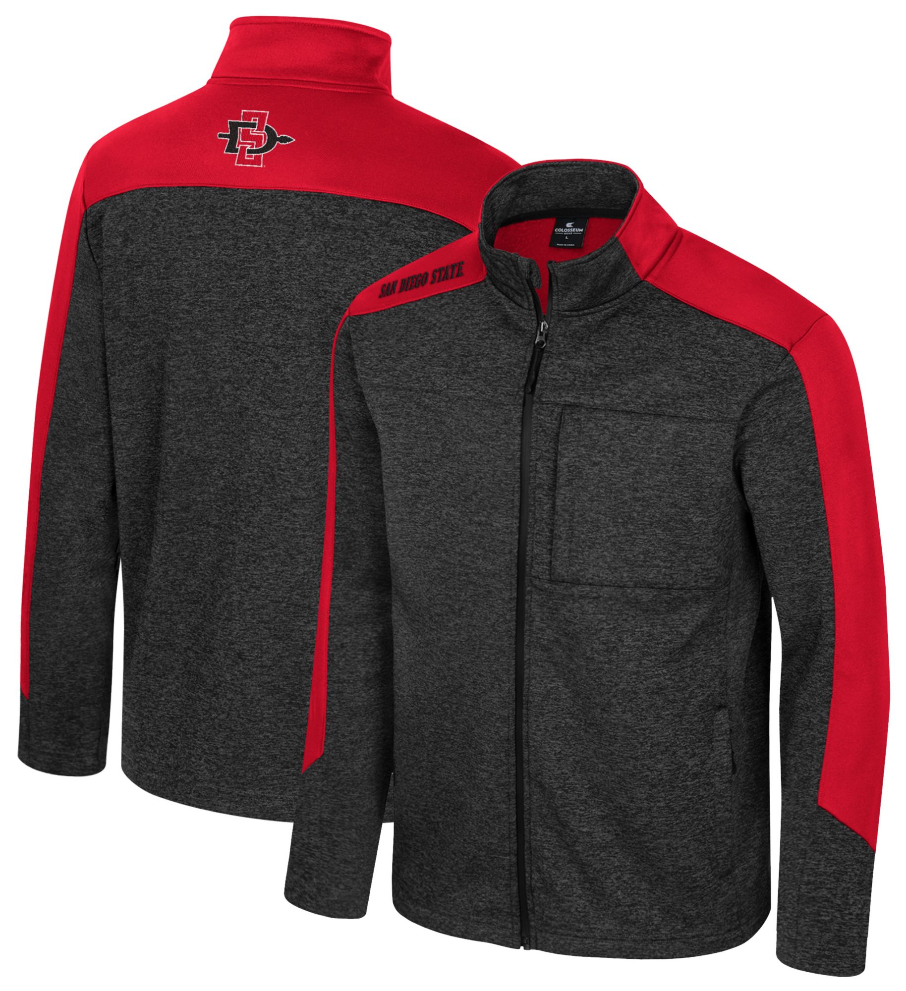 Colosseum Men's San Diego State Aztecs Black Full-Zip New Dad Jacket product image