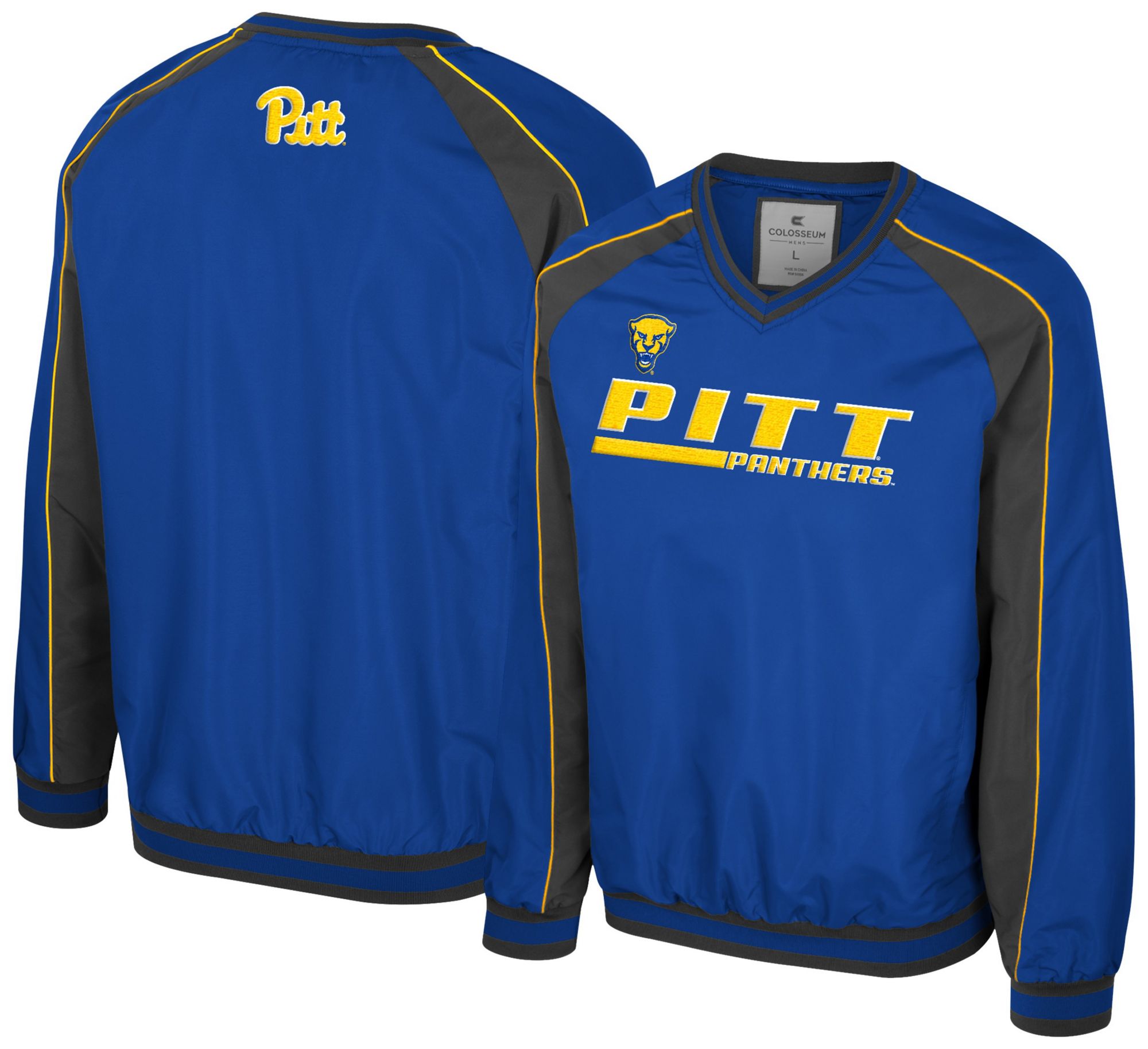 Colosseum Men's Pitt Panthers Royal Goes America Coach Pullover Jacket product image
