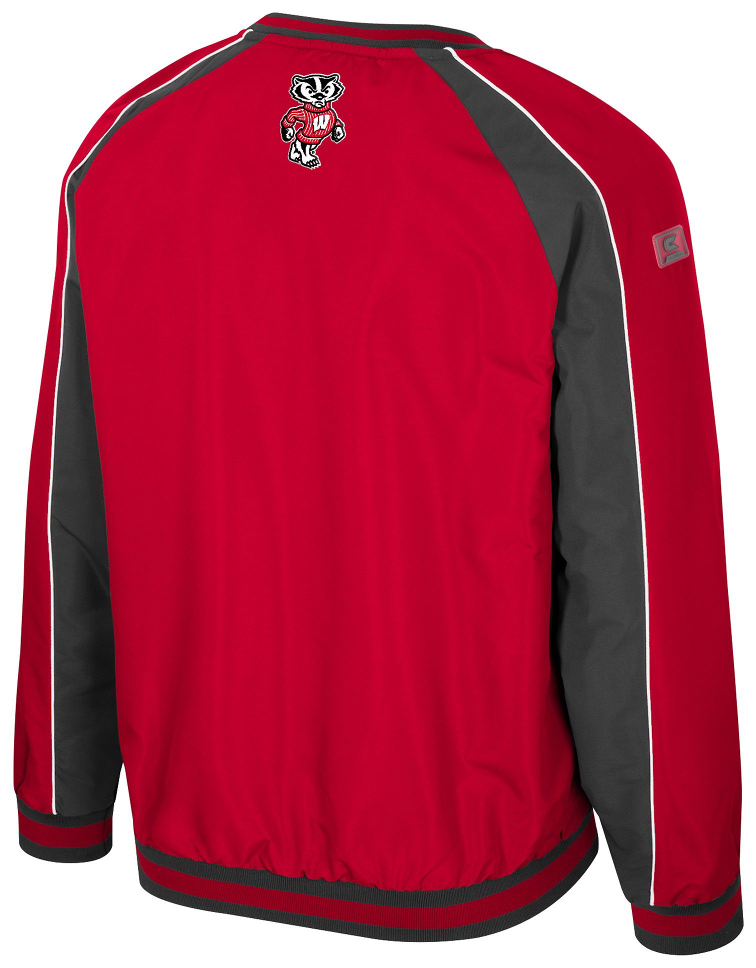 Colosseum Men's Wisconsin Badgers Red Goes America Coach Pullover Jacket product image