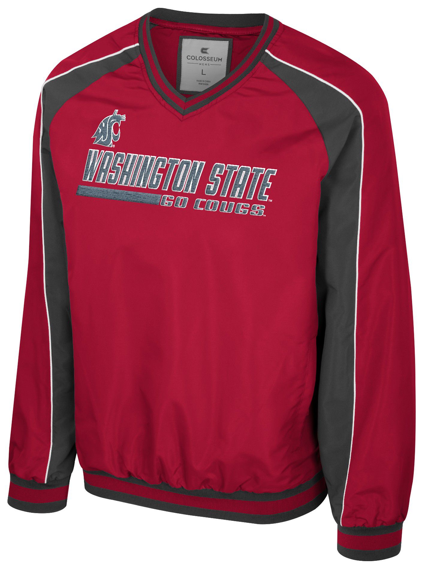 Colosseum Men's Washington State Cougars Cardinal Goes America Coach Pullover Jacket product image