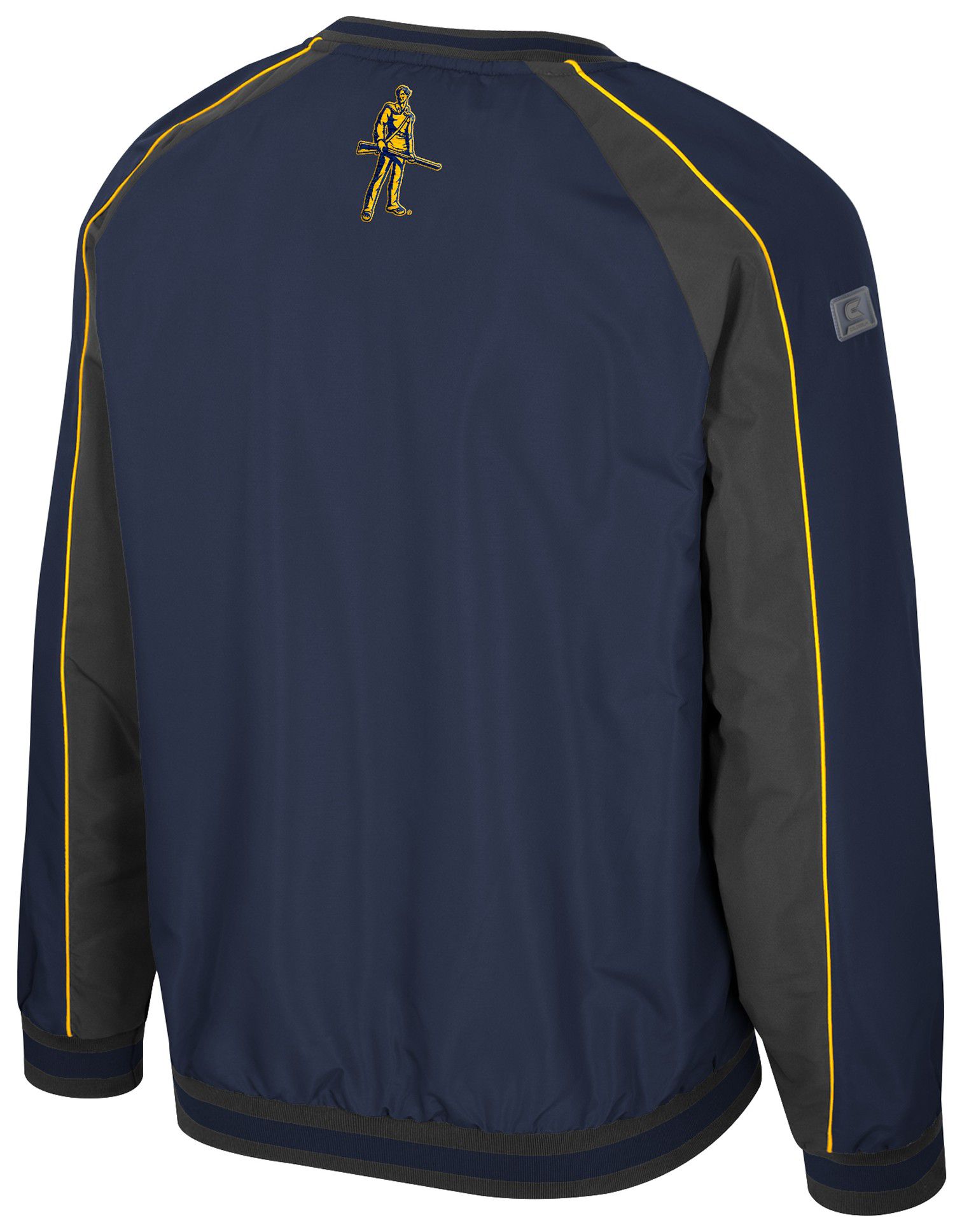 Colosseum Men's West Virginia Mountaineers Navy Goes America Coach Pullover Jacket product image