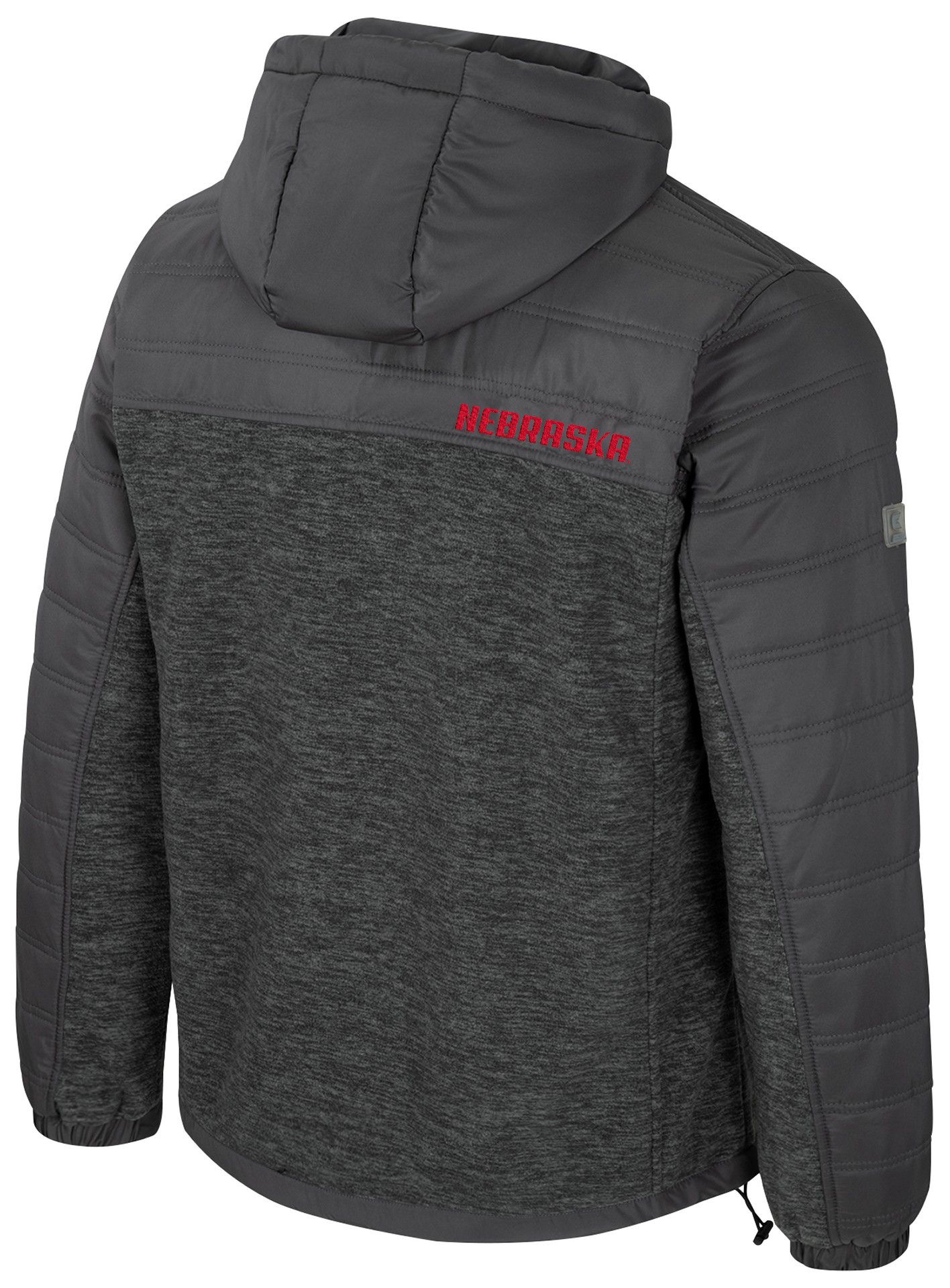 Colosseum Men's Nebraska Cornhuskers Charcoal Nightman Full-Zip Jacket product image