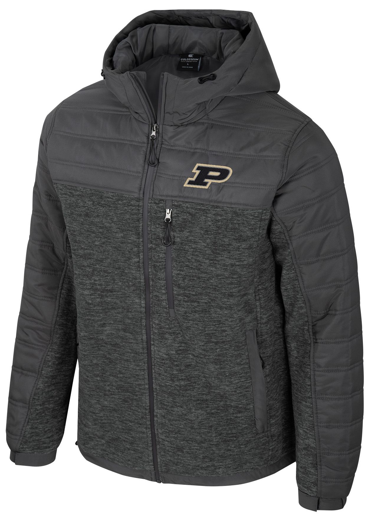 Colosseum Men's Purdue Boilermakers Charcoal Nightman Full-Zip Jacket product image