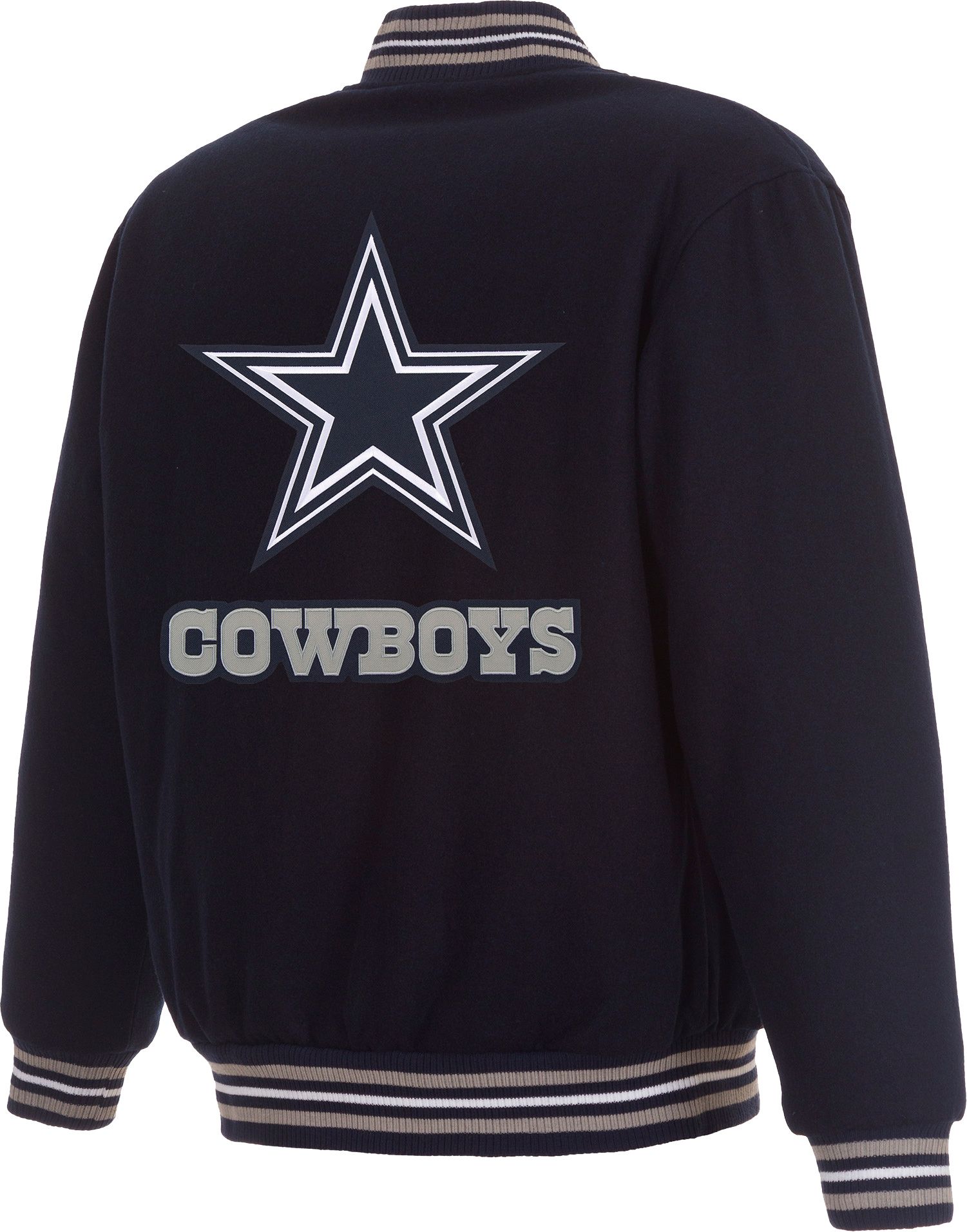 JH Design Dallas Cowboys Navy Reversible Wool Jacket