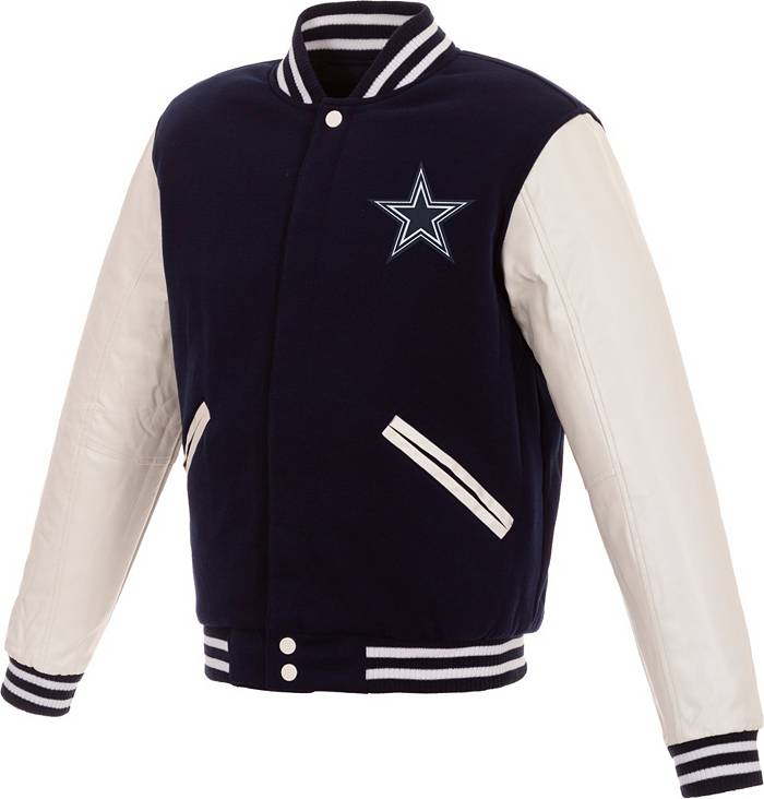 JH Design Dallas Cowboys Navy Varsity Reversible Jacket