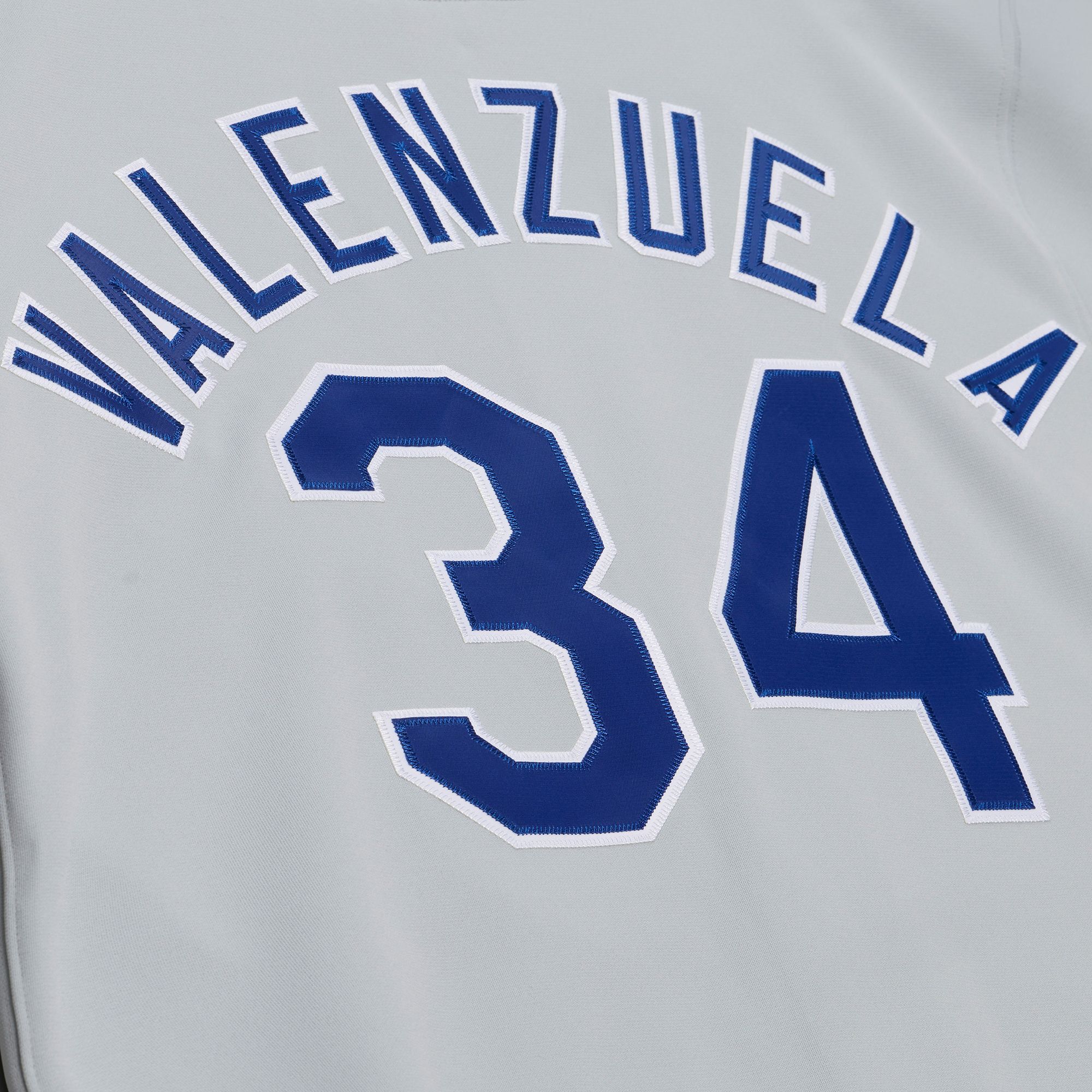 Mitchell & Ness Men's Los Angeles Dodgers Grey Fernando Valenzuela #34 Cooperstown Authentic Jersey product image