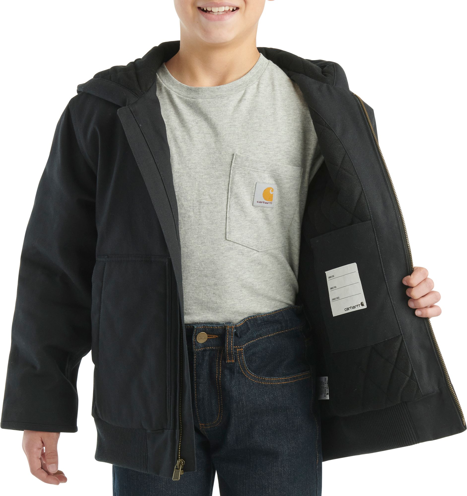Carhartt Boys' Canvas Insulated Hooded Active Jacket product image