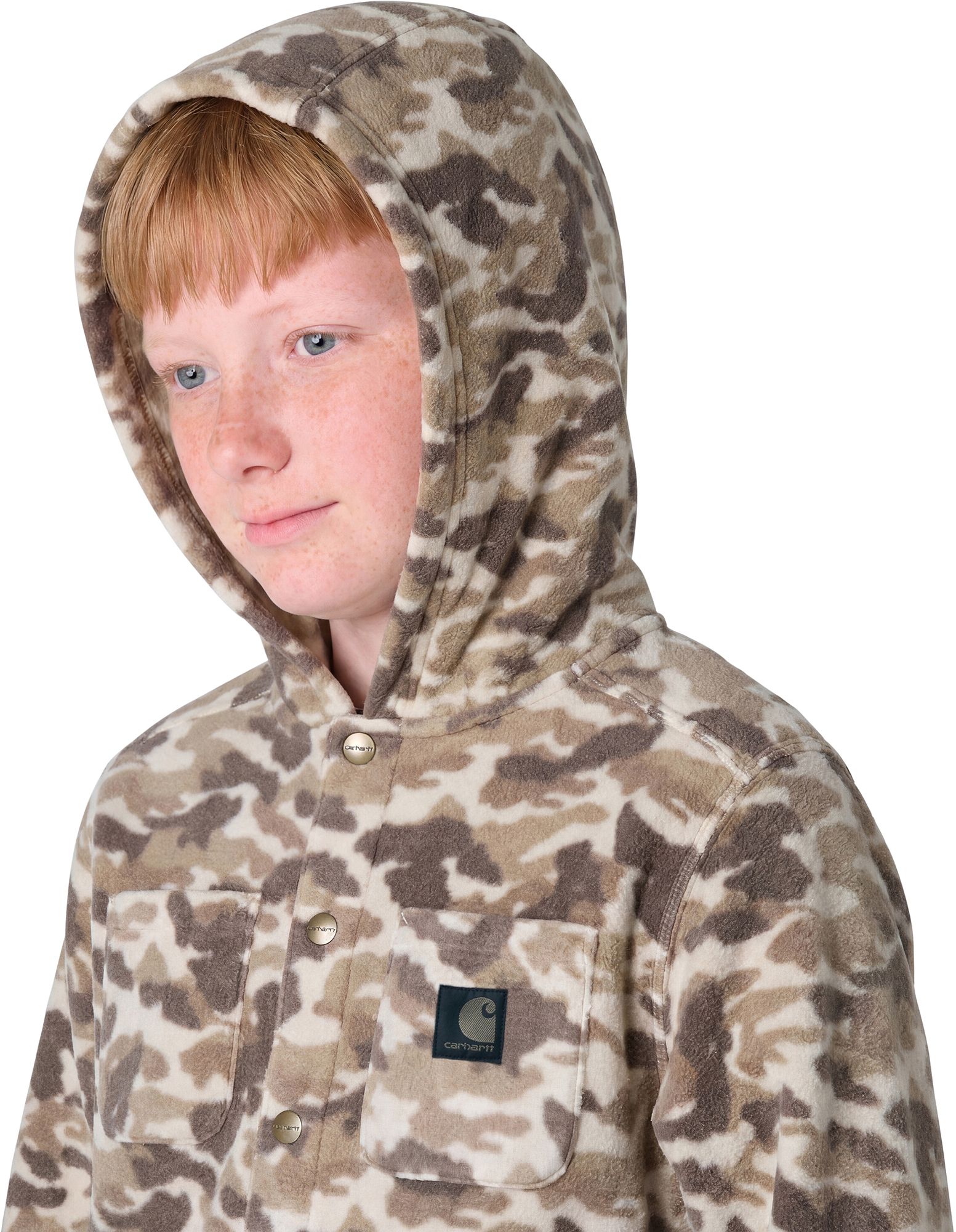 Carhartt Boys' Camo Fleece Hooded Shirt product image