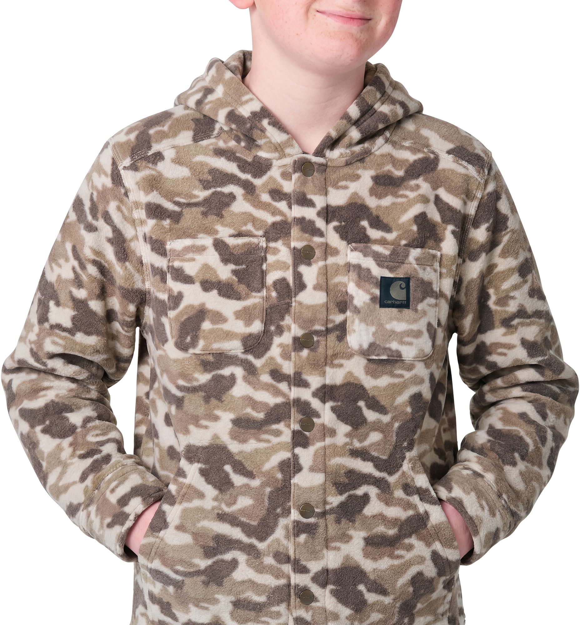 Carhartt Boys' Camo Fleece Hooded Shirt product image