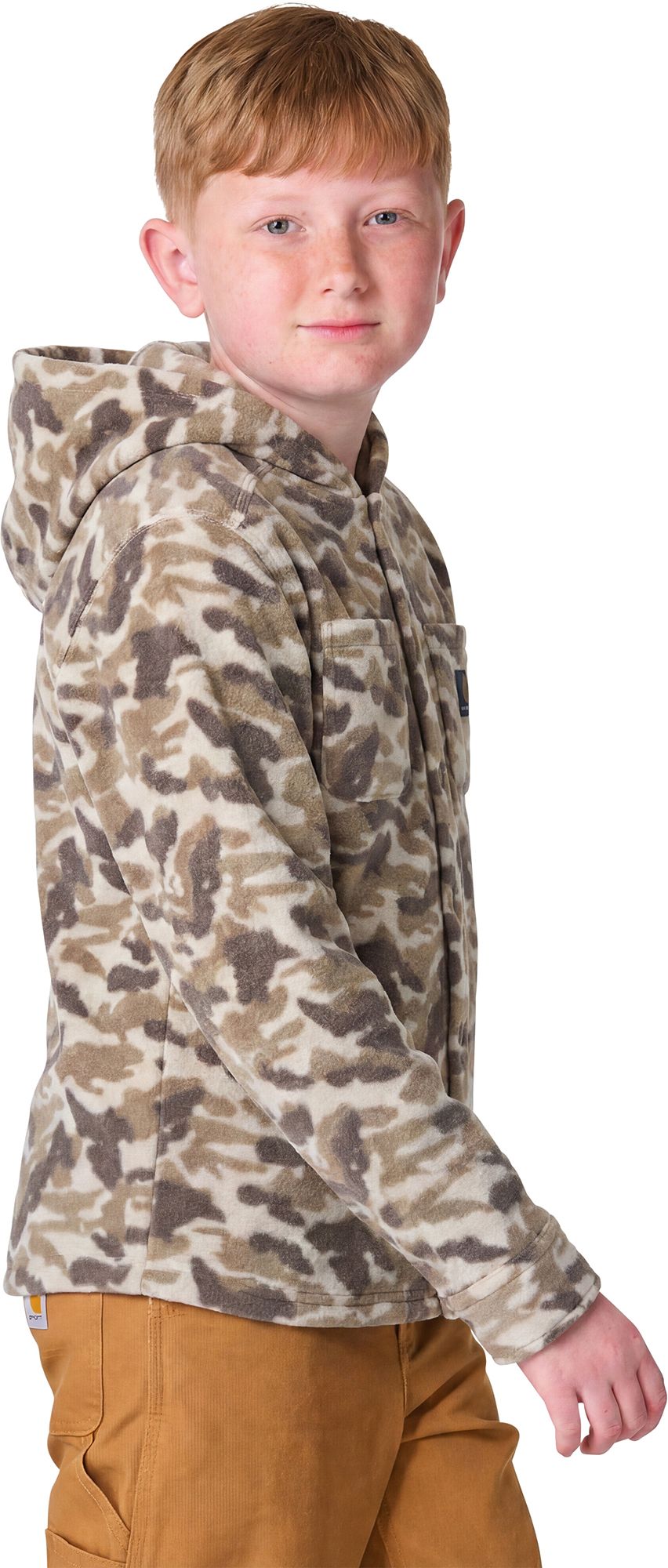Carhartt Boys' Camo Fleece Hooded Shirt product image