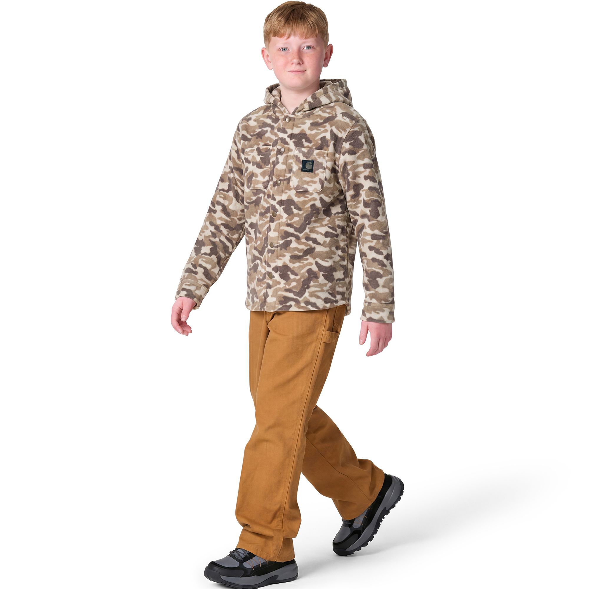 Carhartt Boys' Camo Fleece Hooded Shirt product image