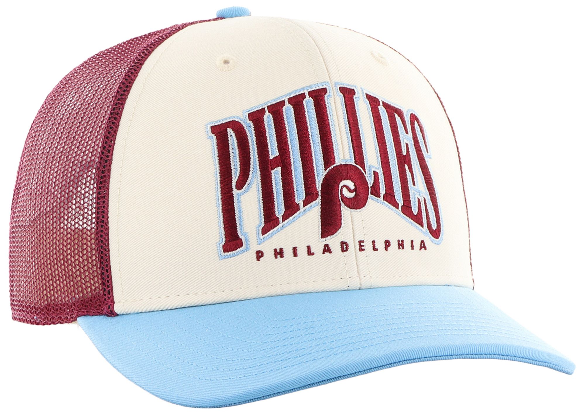 '47 Adult Philadelphia Phillies Maroon Drawbridge Trucker Adjustable Hat product image