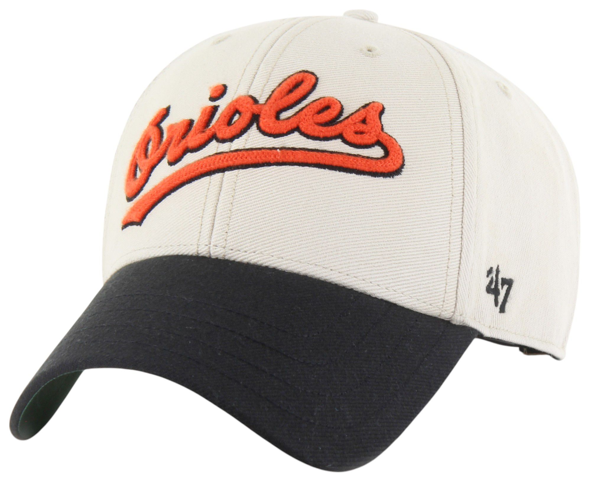 '47 Adult Baltimore Orioles White Cooperstown Fieldstone MVP Adjustable Hat product image