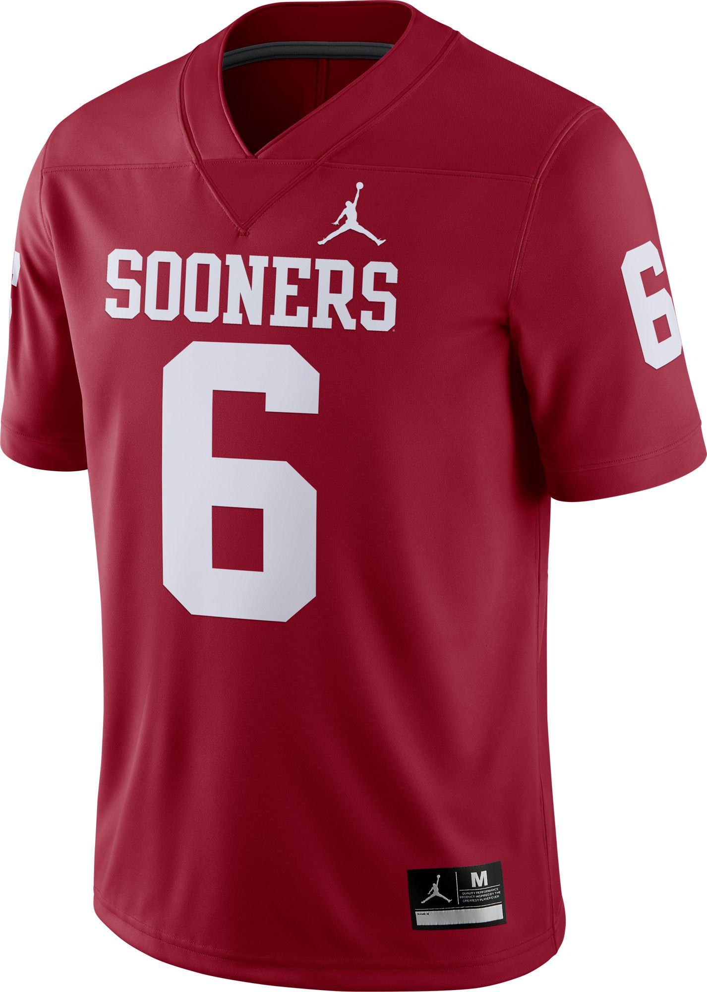 Jordan Men's Baker Mayfield Oklahoma Sooners #6 Crimson Dri-FIT Game Football Jersey product image