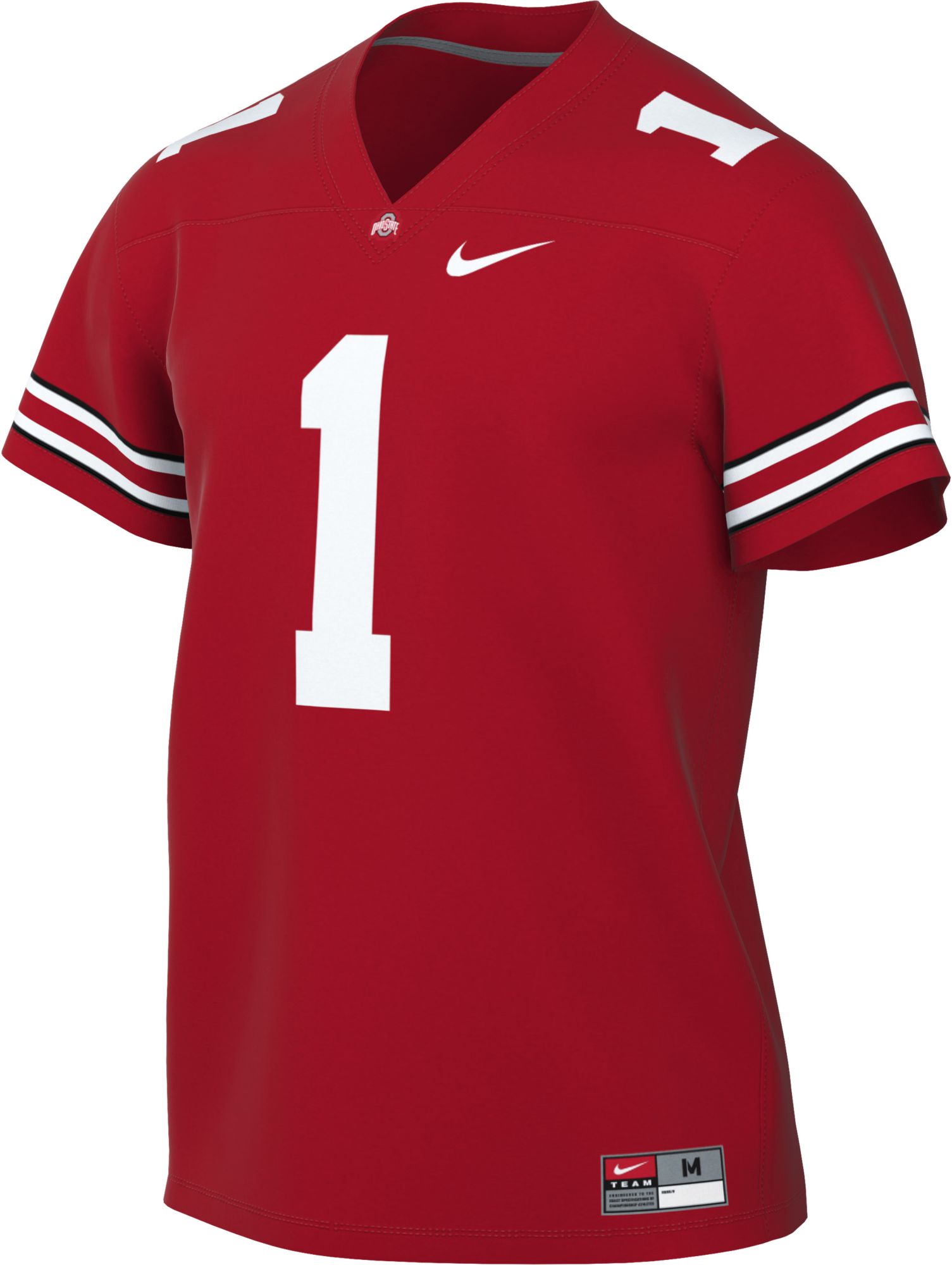 Nike Men's Ohio State Buckeyes Justin Fields #1 Scarlet Dri-FIT Game Football Jersey