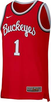 Nike Men's Ohio State Buckeyes #1 Scarlet Replica Retro Basketball Jersey product image