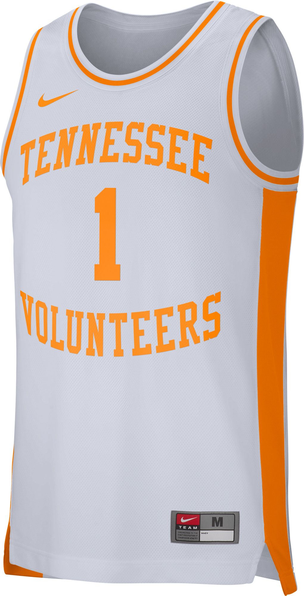 Nike Men's Tennessee Volunteers #1 Replica Retro Basketball White Jersey