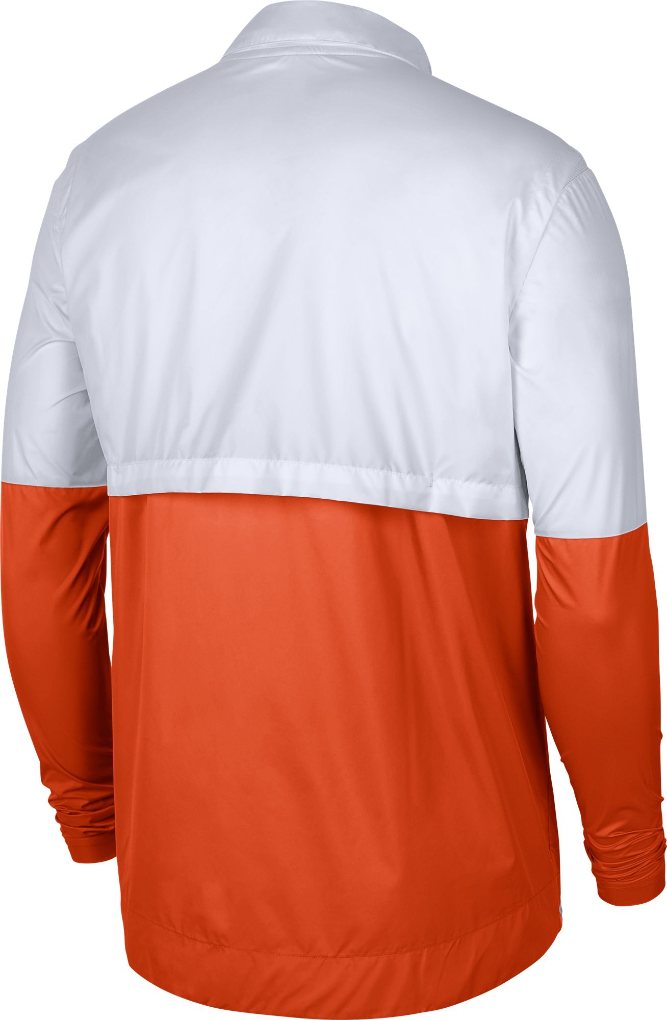 Nike Men's Clemson Tigers White/Orange Lightweight Football Coach's Jacket product image