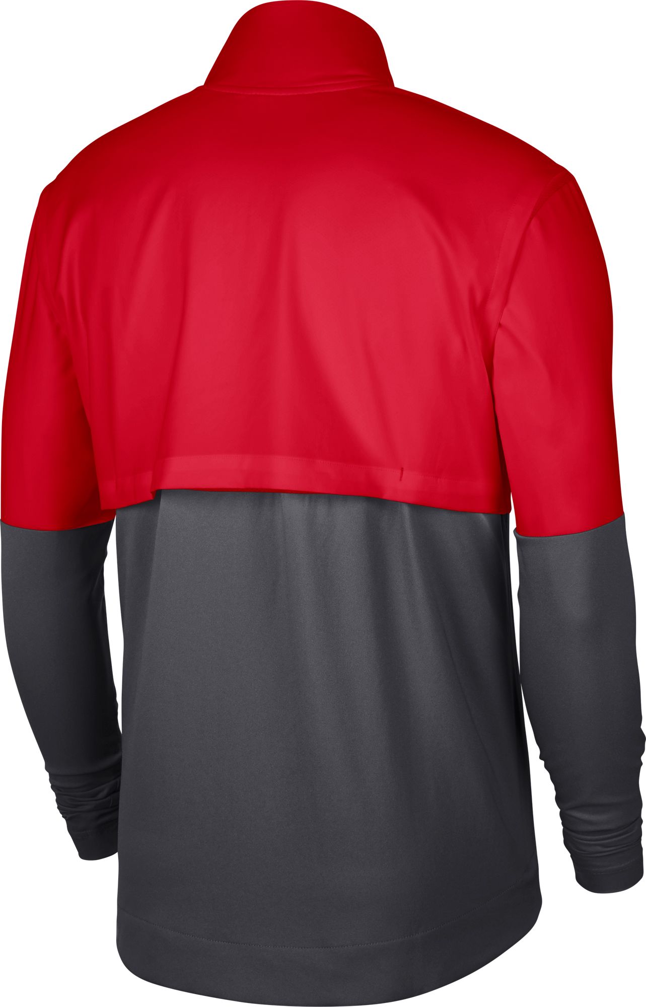 Nike Men's Ohio State Buckeyes Scarlet/Gray Colorblock Woven Full-Zip Jacket product image
