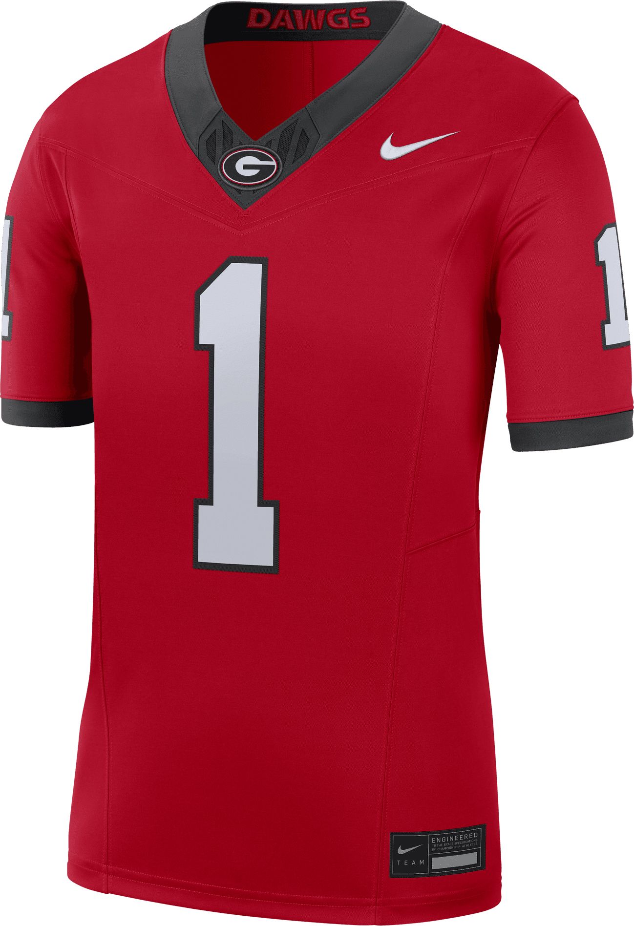 Nike Men's Georgia Bulldogs #1 Red Dri-FIT Limited VF Football Jersey product image