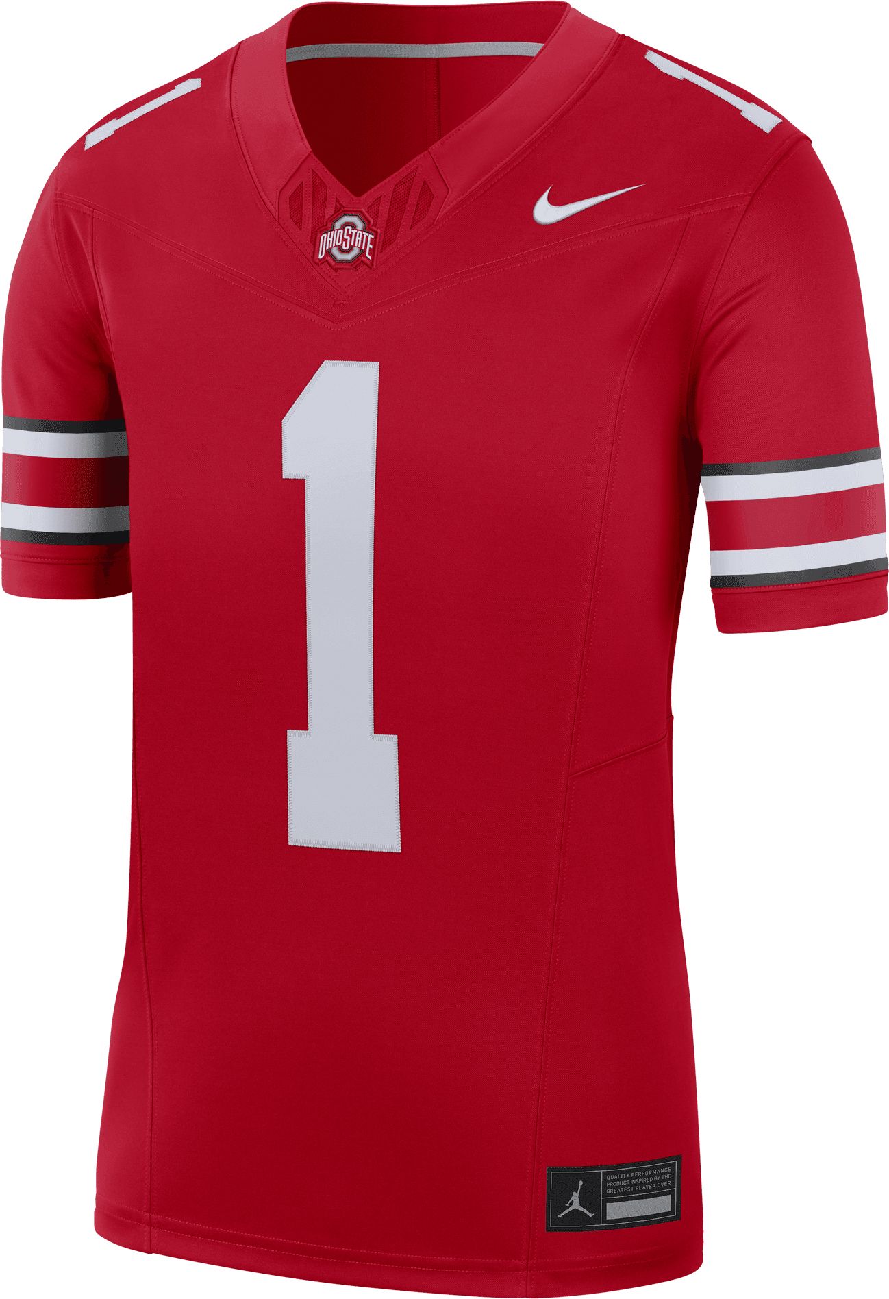 Nike Men's Ohio State Buckeyes #1 Scarlet Dri-FIT Limited VF Football Jersey