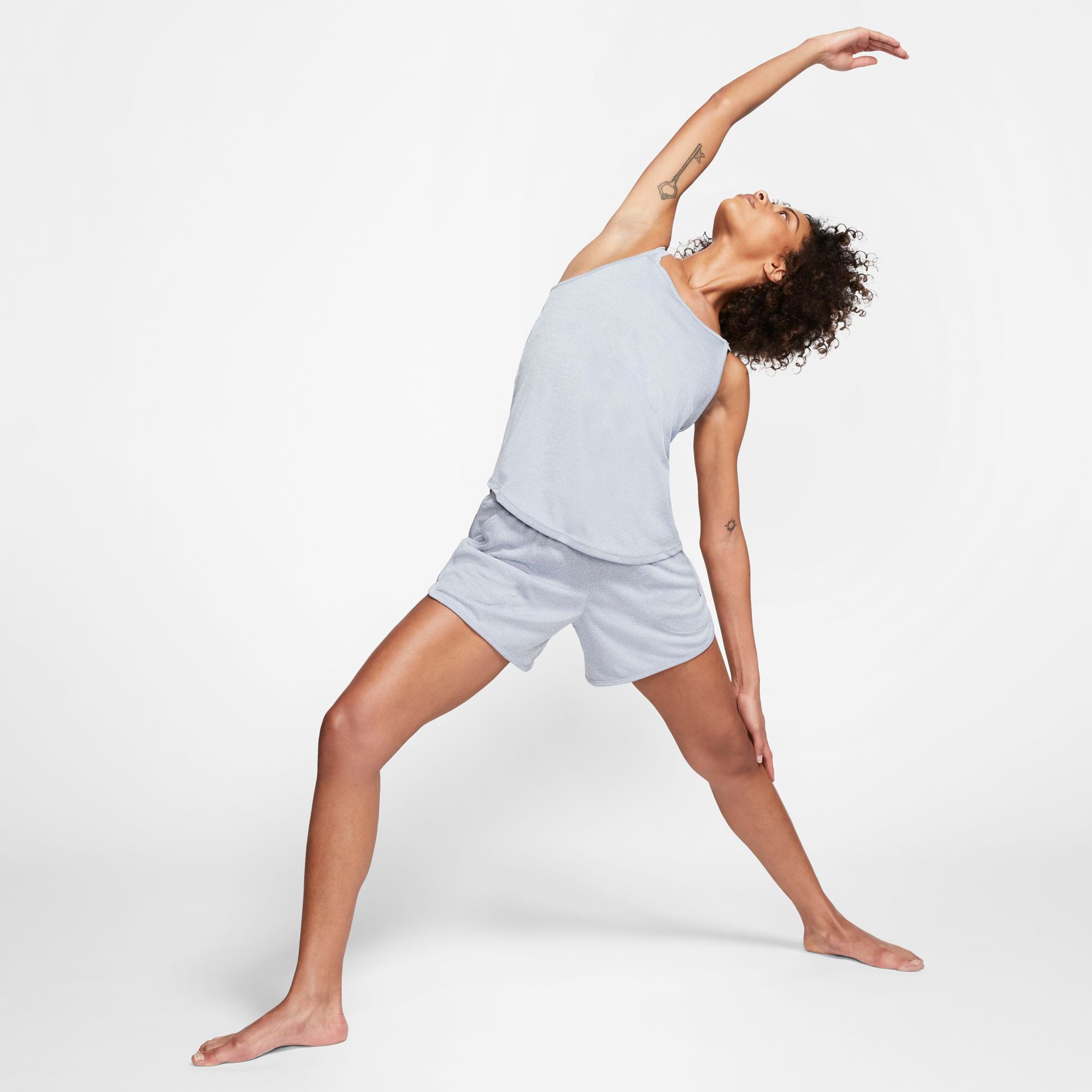 women's nike french terry yoga shorts