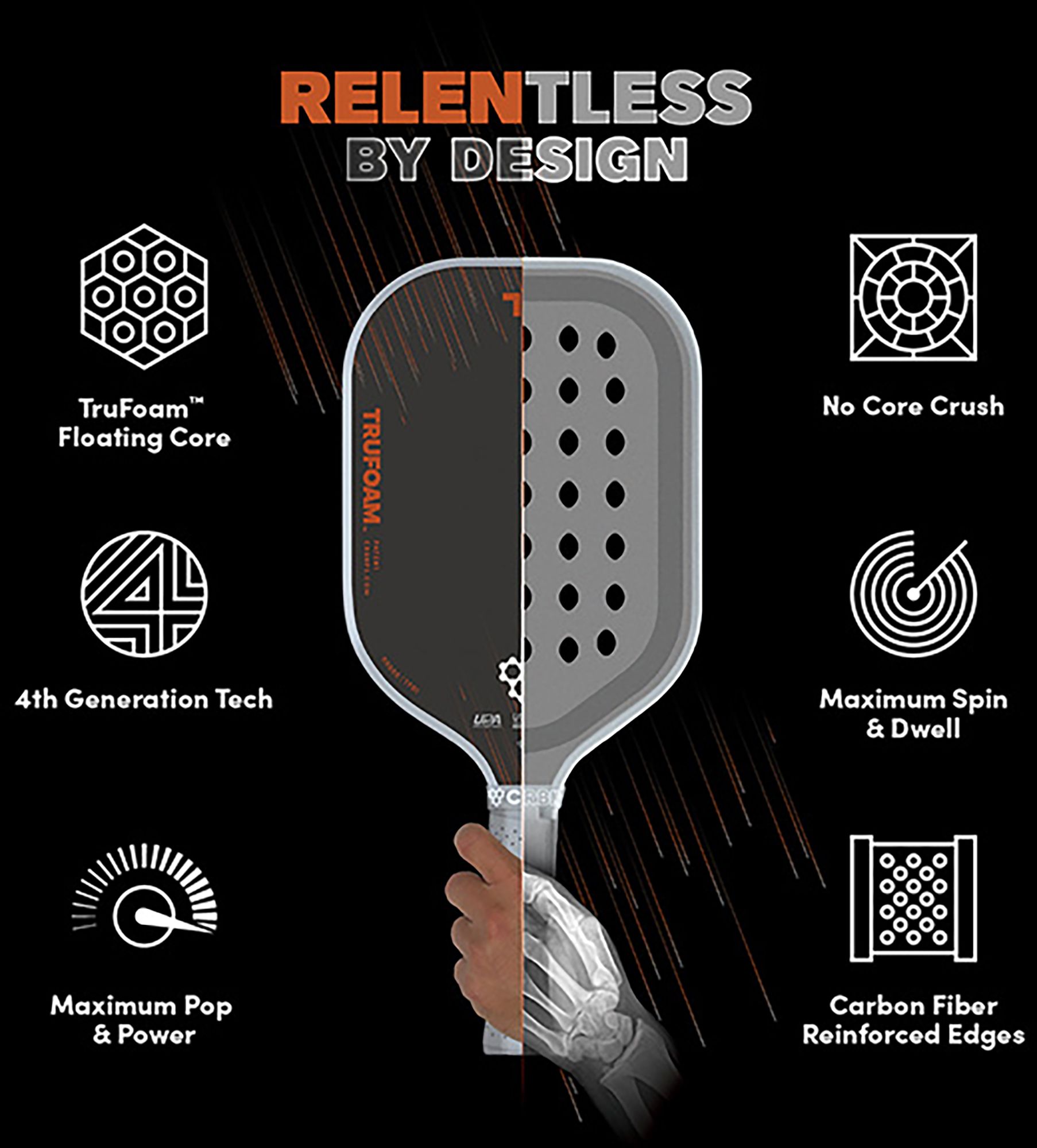 CRBN TruFoam Barrage Standard Pickleball Paddle product image