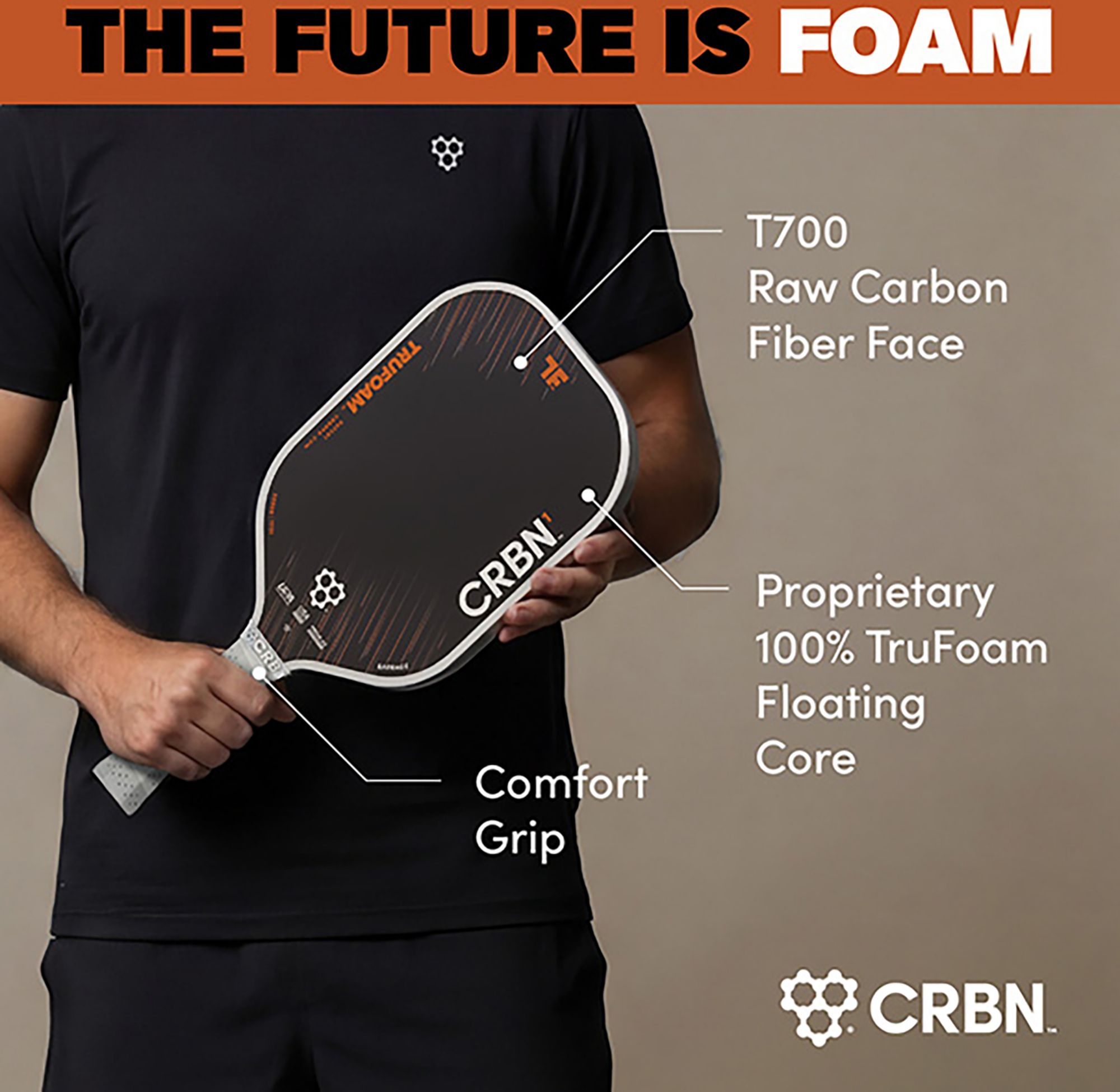 CRBN TruFoam Barrage Hybrid Pickleball Paddle product image