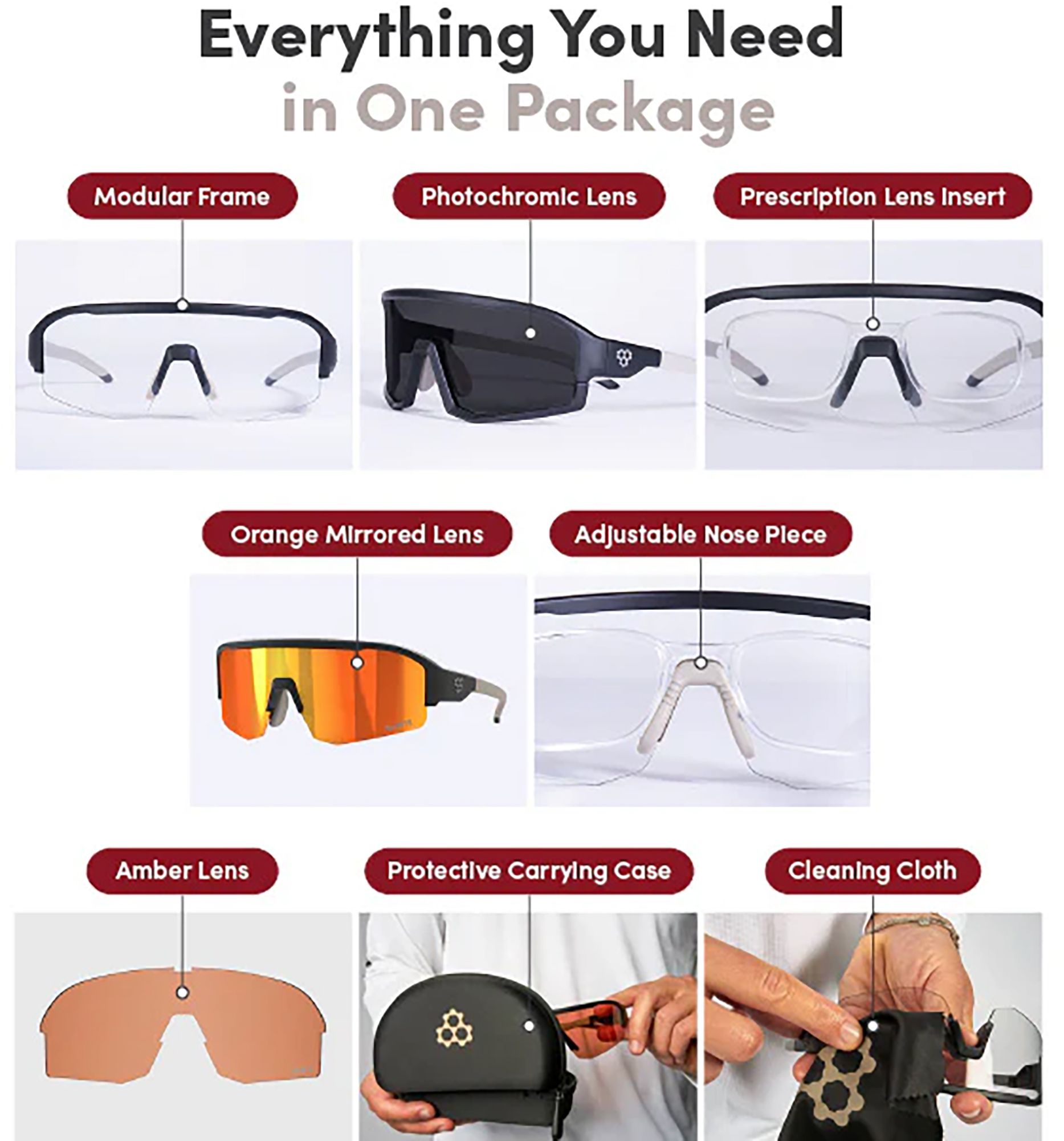 CRBN Pivot Pickleball Glasses product image