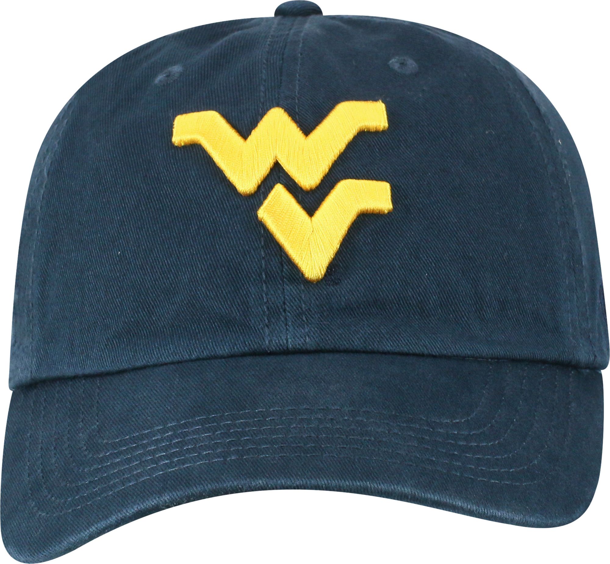 Top of the World Men's West Virginia Mountaineers Blue Crew Washed Cotton Adjustable Hat product image