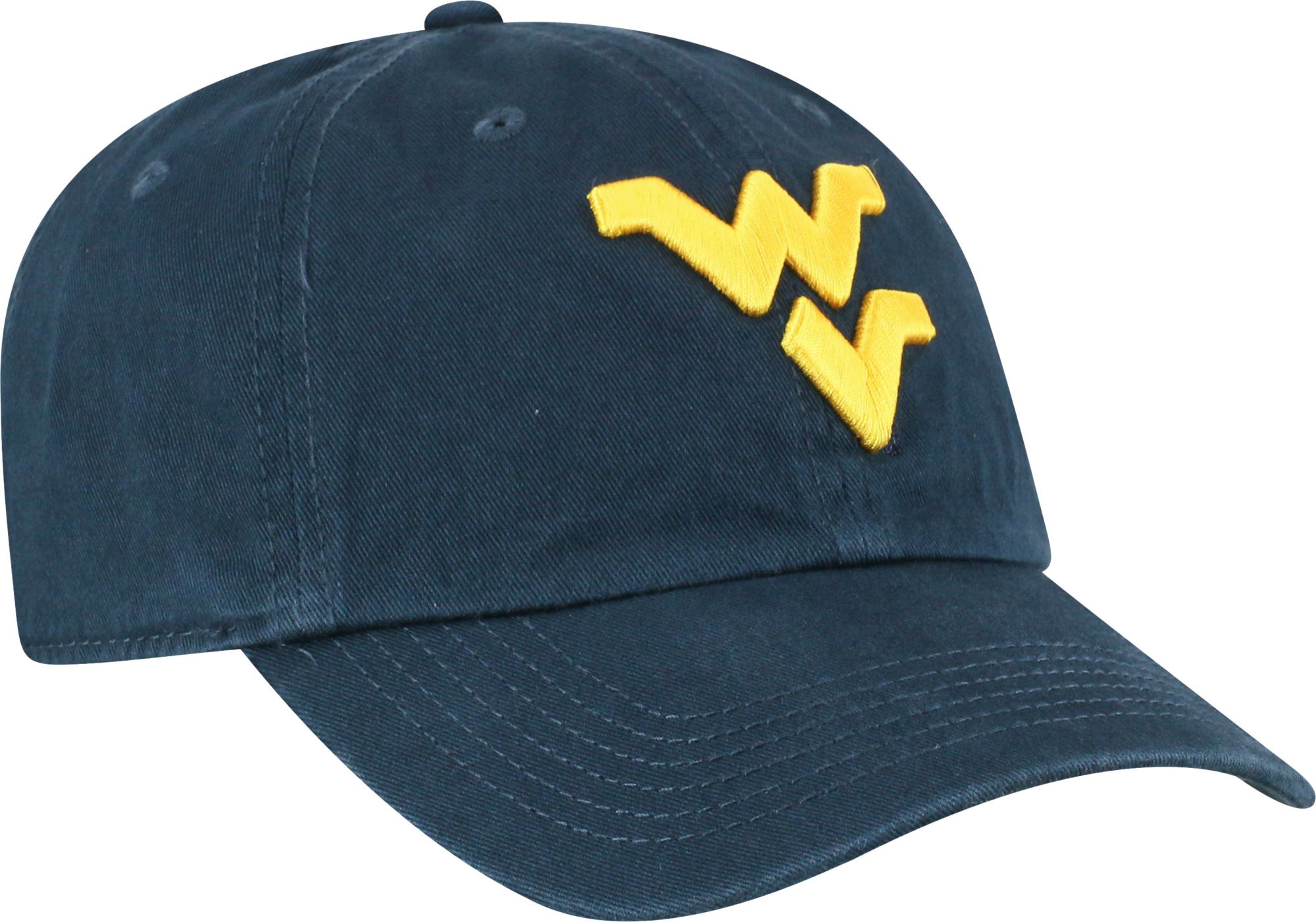 Top of the World Men's West Virginia Mountaineers Blue Crew Washed Cotton Adjustable Hat product image
