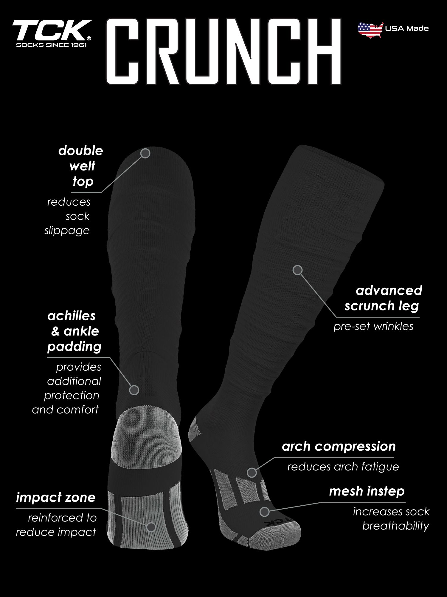 TCK Adult Crunch-Football Scrunch Socks product image