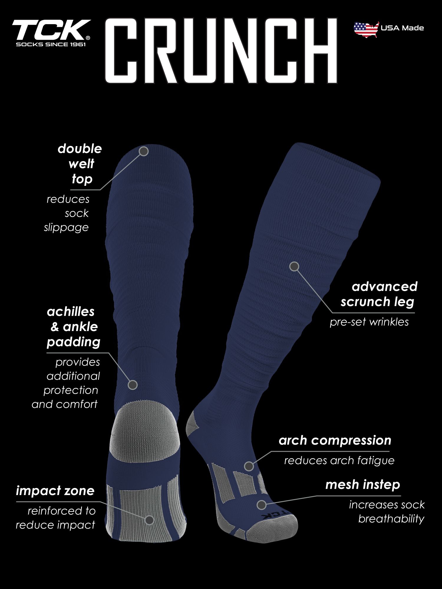 TCK Adult Crunch-Football Scrunch Socks product image