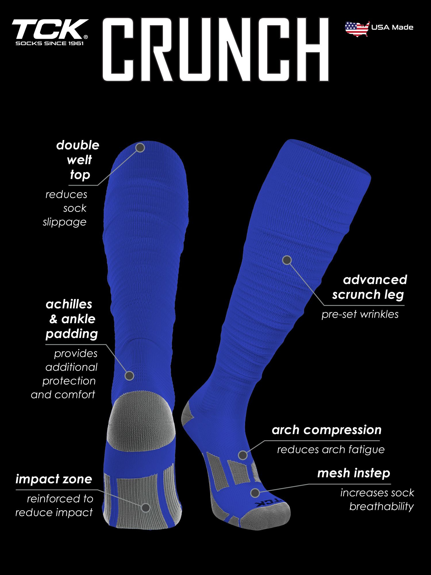 TCK Adult Crunch-Football Scrunch Socks product image