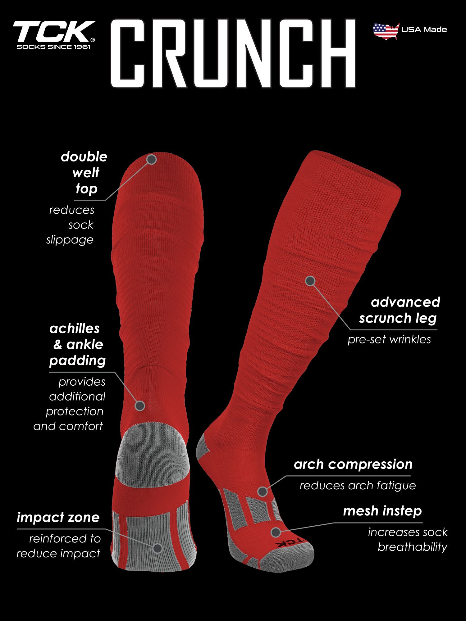 TCK Adult Crunch-Football Scrunch Socks product image