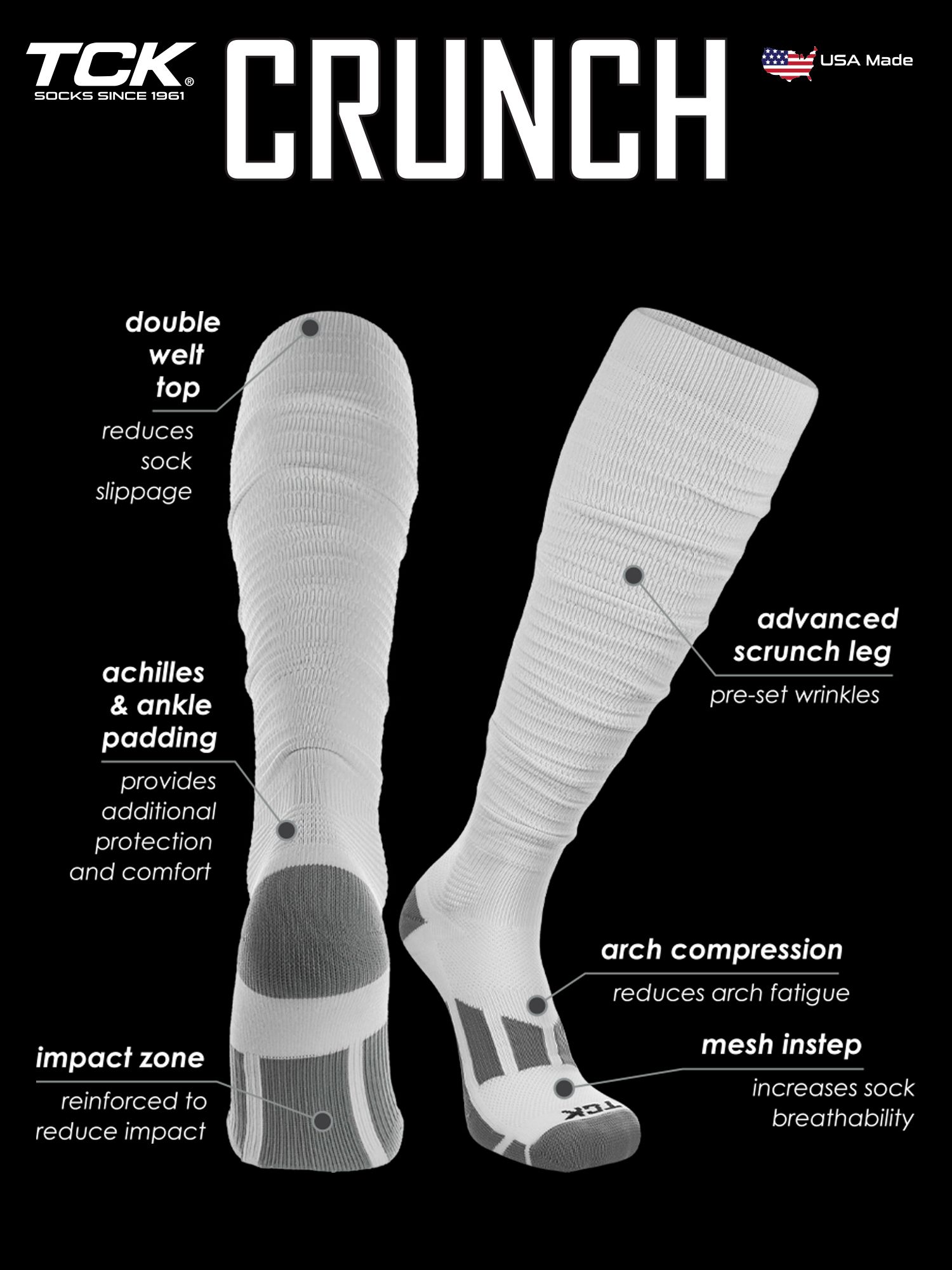 TCK Adult Crunch-Football Scrunch Socks product image