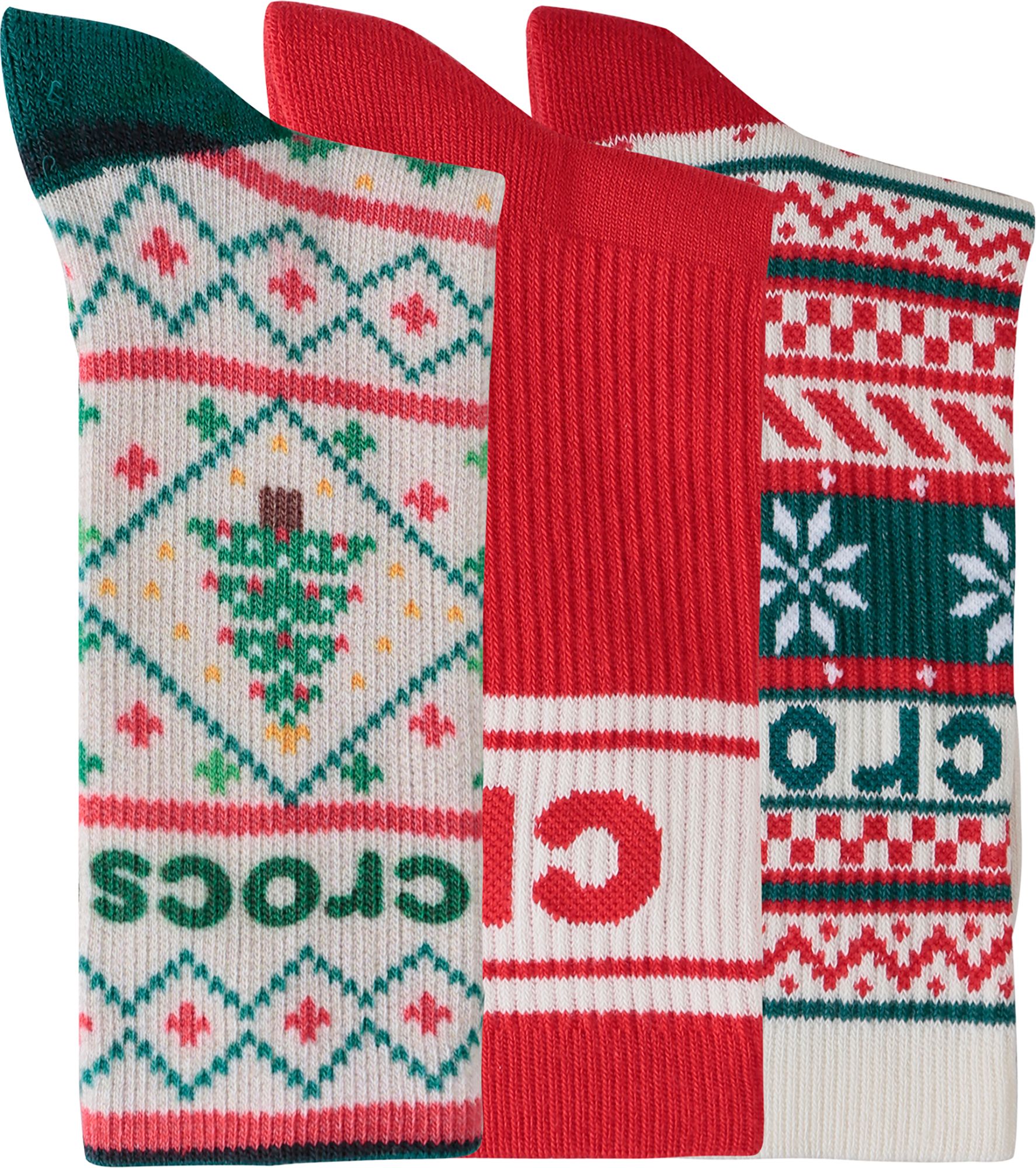 Crocs Adult Holiday Crew Socks - 3 Pack product image