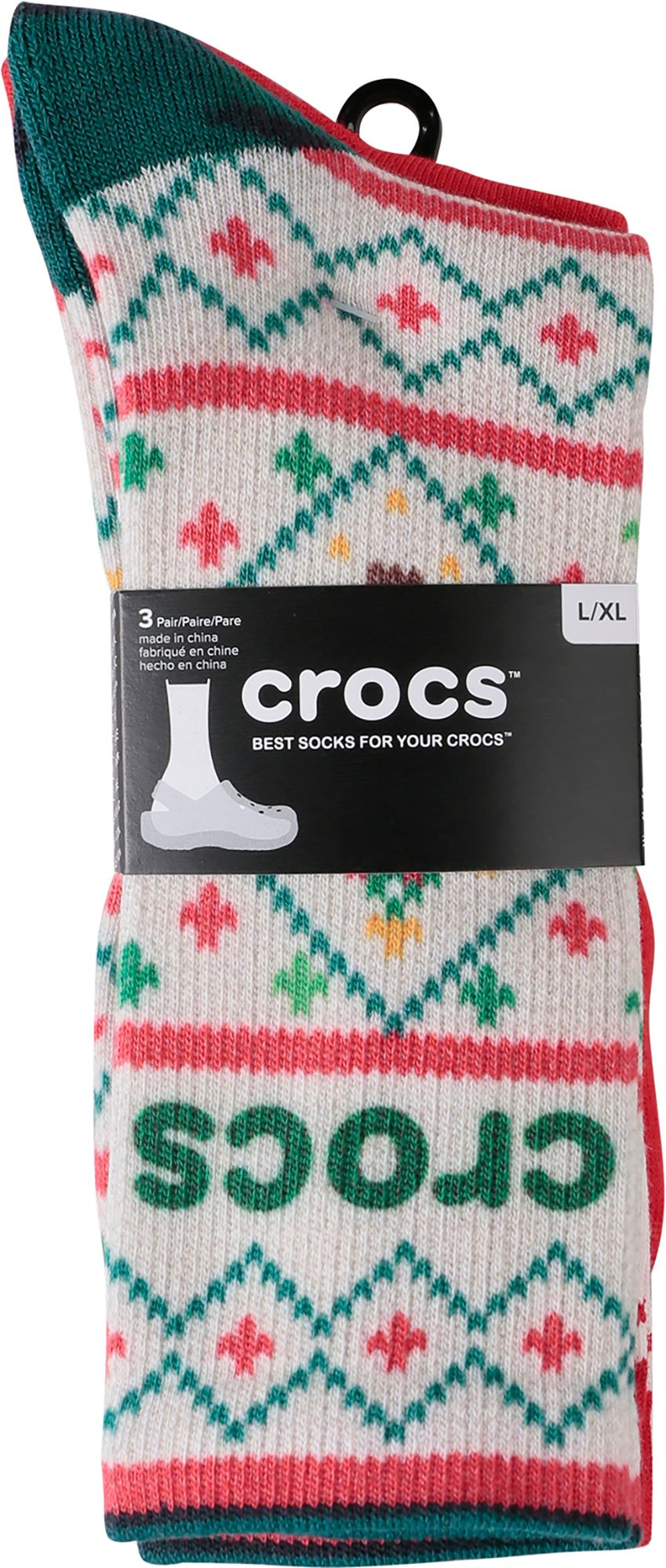 Crocs Adult Holiday Crew Socks - 3 Pack product image