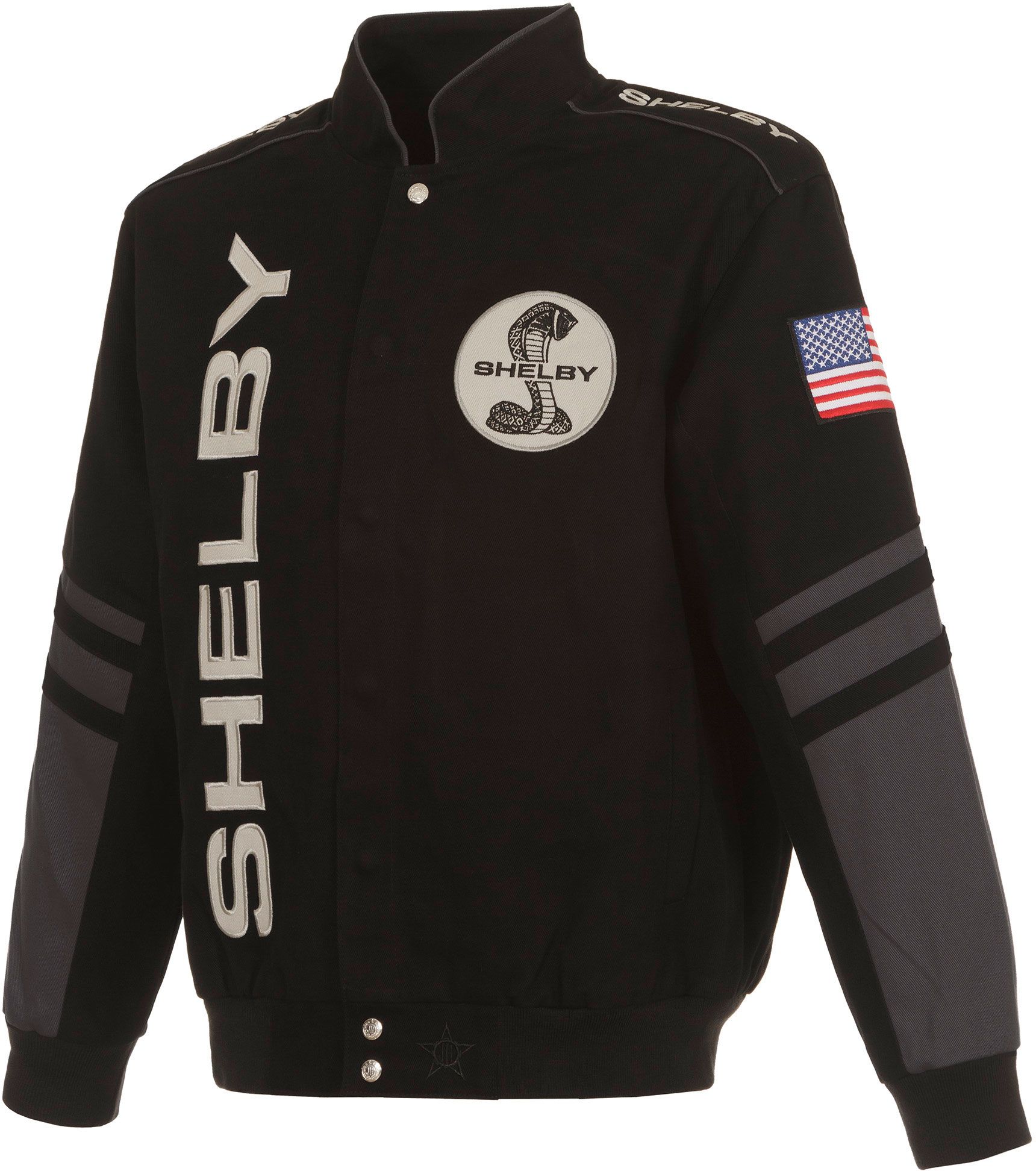 JH Design Shelby Black Twill Racing Jacket