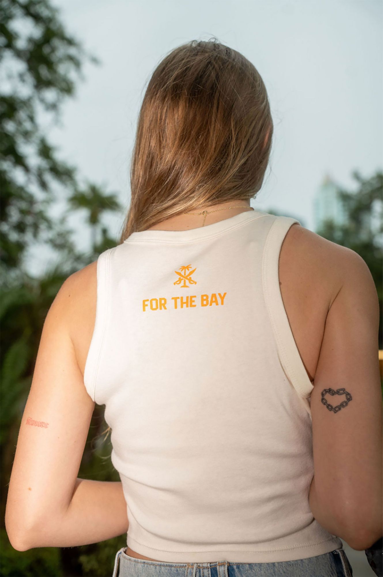 For the Bay Clothing Co. Adult Tampa Cream Football T-Shirt product image