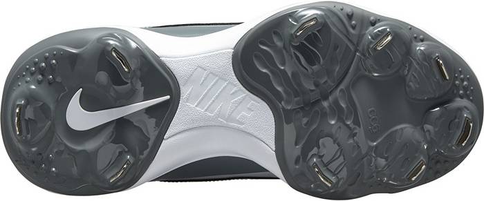 Nike Alpha Huarache Varsity 4 Low Baseball Cleats - Grey