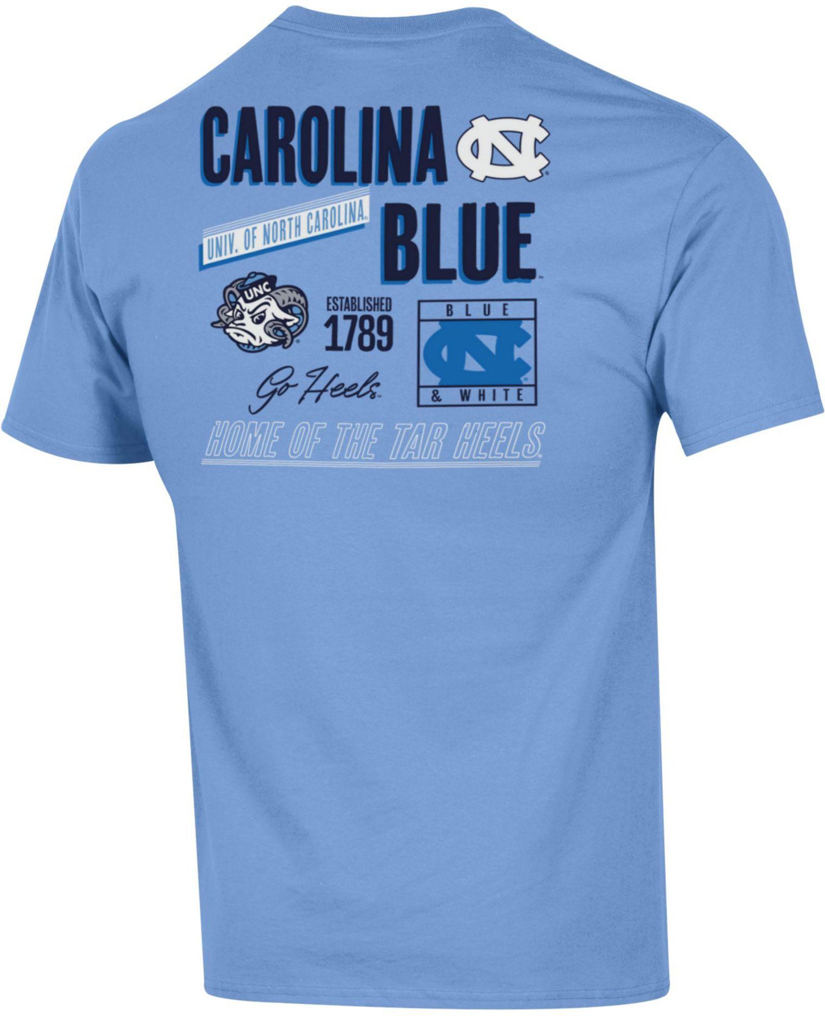 Champion Men's North Carolina Tar Heels Light Blue 2-Hit Jersey T-Shirt product image