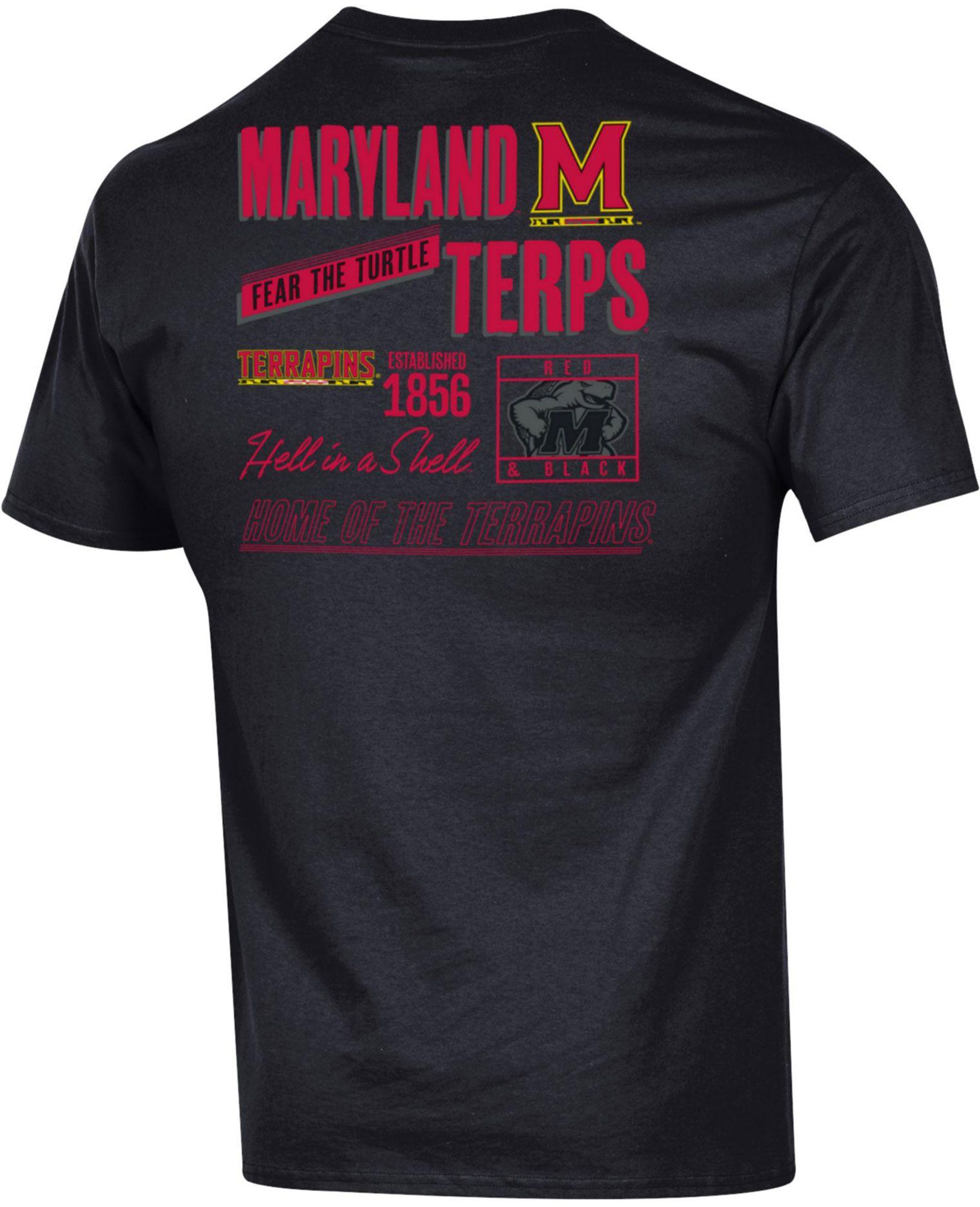 Champion Men's Maryland Terrapins Black 2-Hit Jersey T-Shirt product image