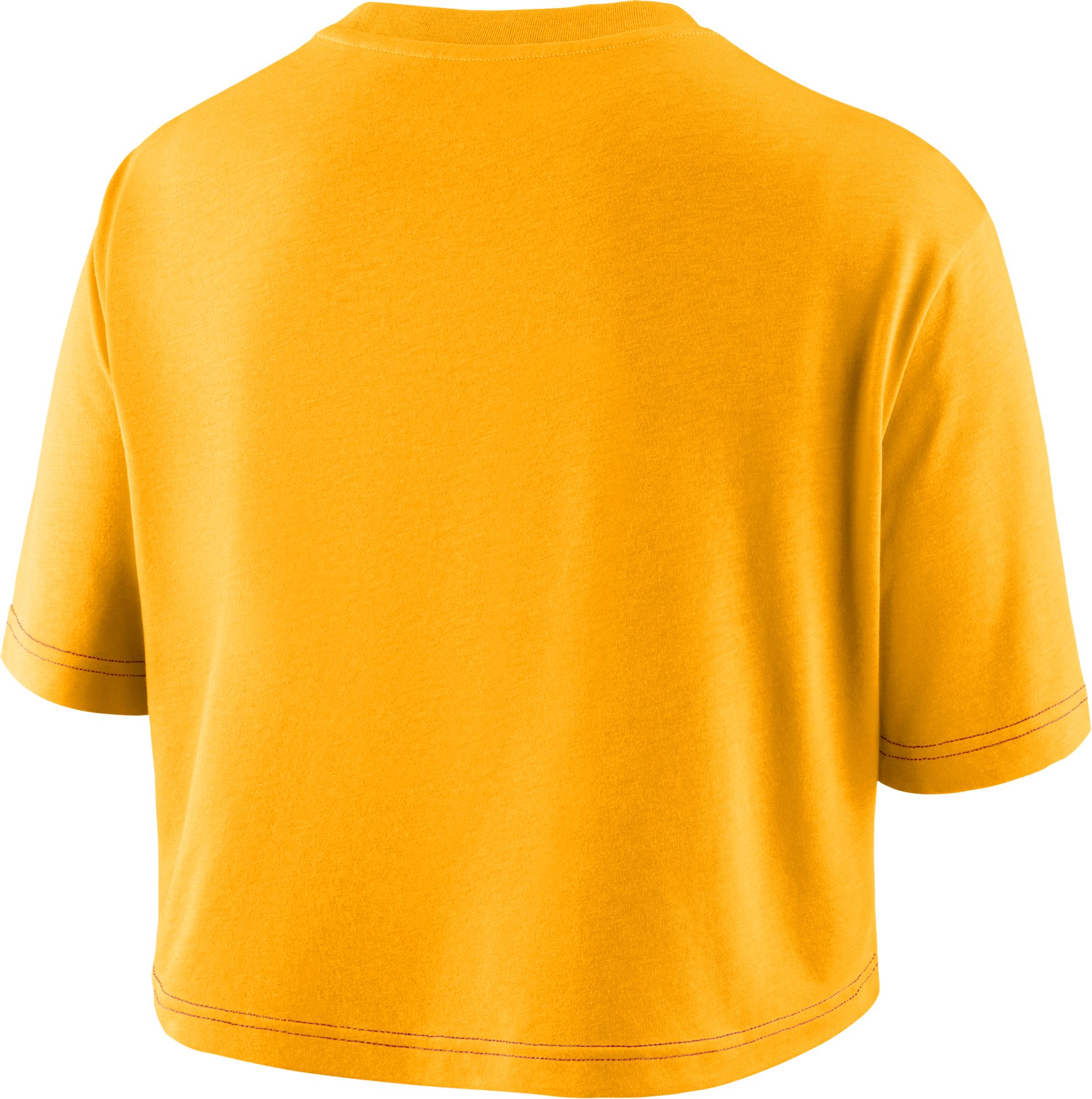 Nike Women's USC Trojans Gold Slub Cropped ‘Fight On!' T-Shirt product image