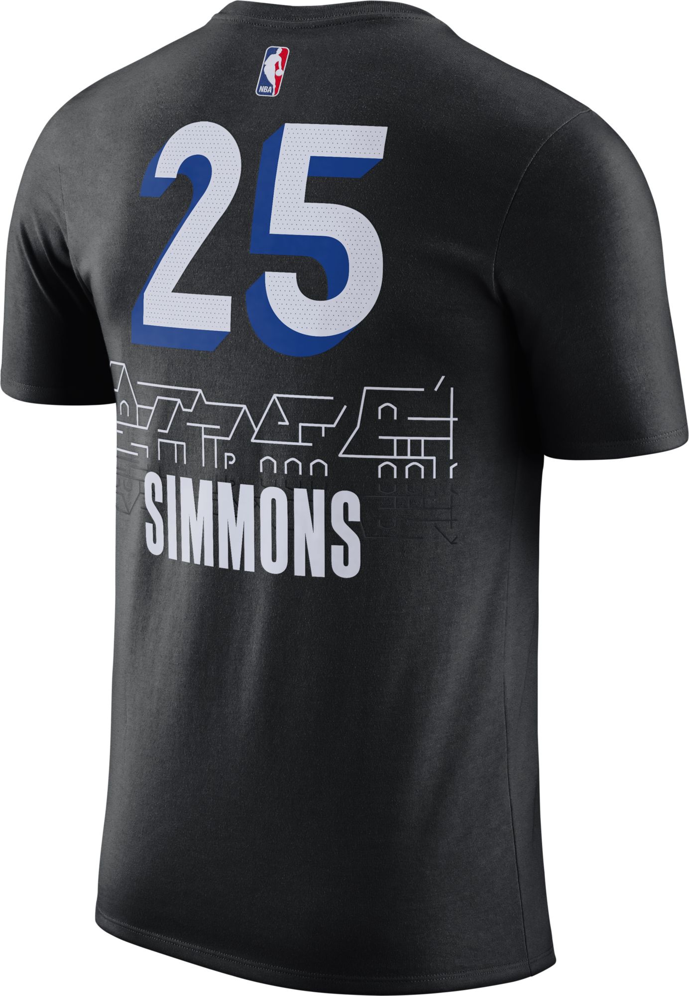 Nike Men's 2020-21 City Edition Philadelphia 76ers Ben Simmons #25 Cotton T-Shirt product image