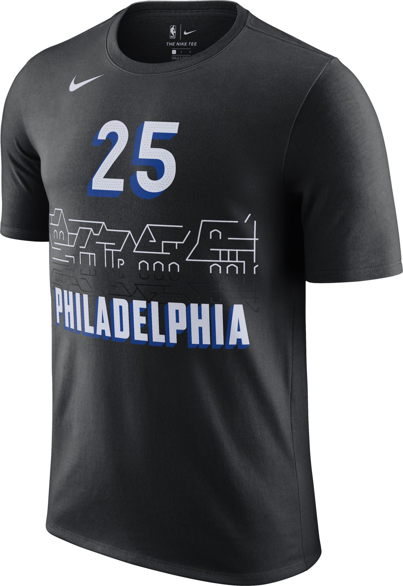 Nike Men's 2020-21 City Edition Philadelphia 76ers Ben Simmons #25 Cotton T-Shirt product image