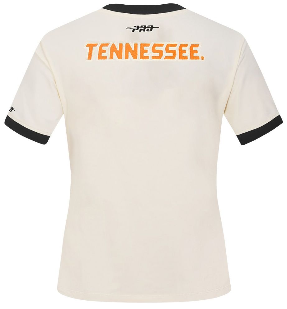 Pro Standard Women's Tennessee Volunteers Eggshell and Black Ringer T-Shirt product image