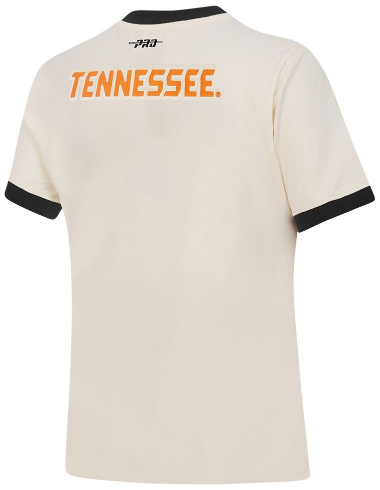 Pro Standard Women's Tennessee Volunteers Eggshell and Black Ringer T-Shirt product image