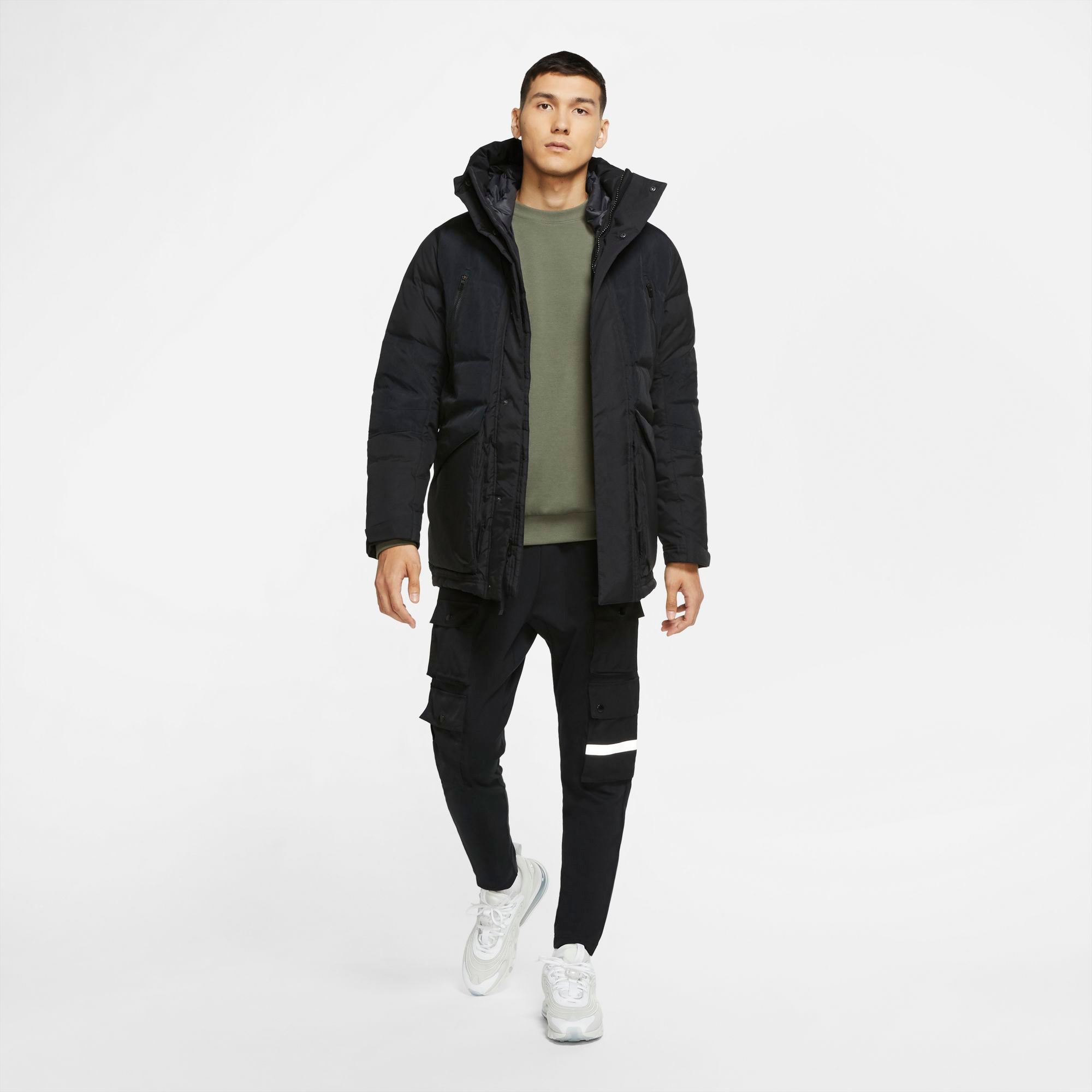 nike men's down fill parka jacket